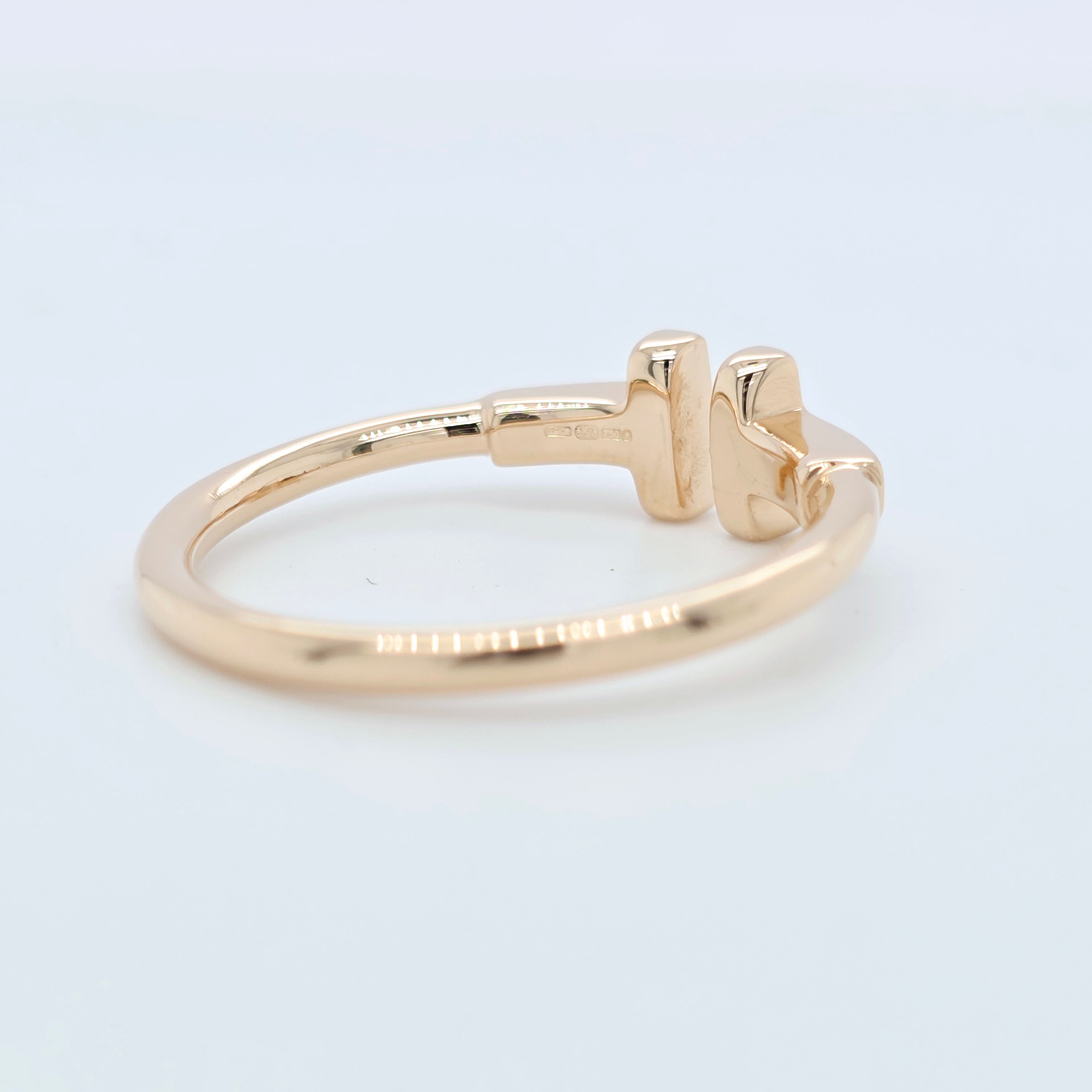 Tiffany & Co. T Wire Ring, 18ct Rose Gold, Size M Chloe's Jewellers