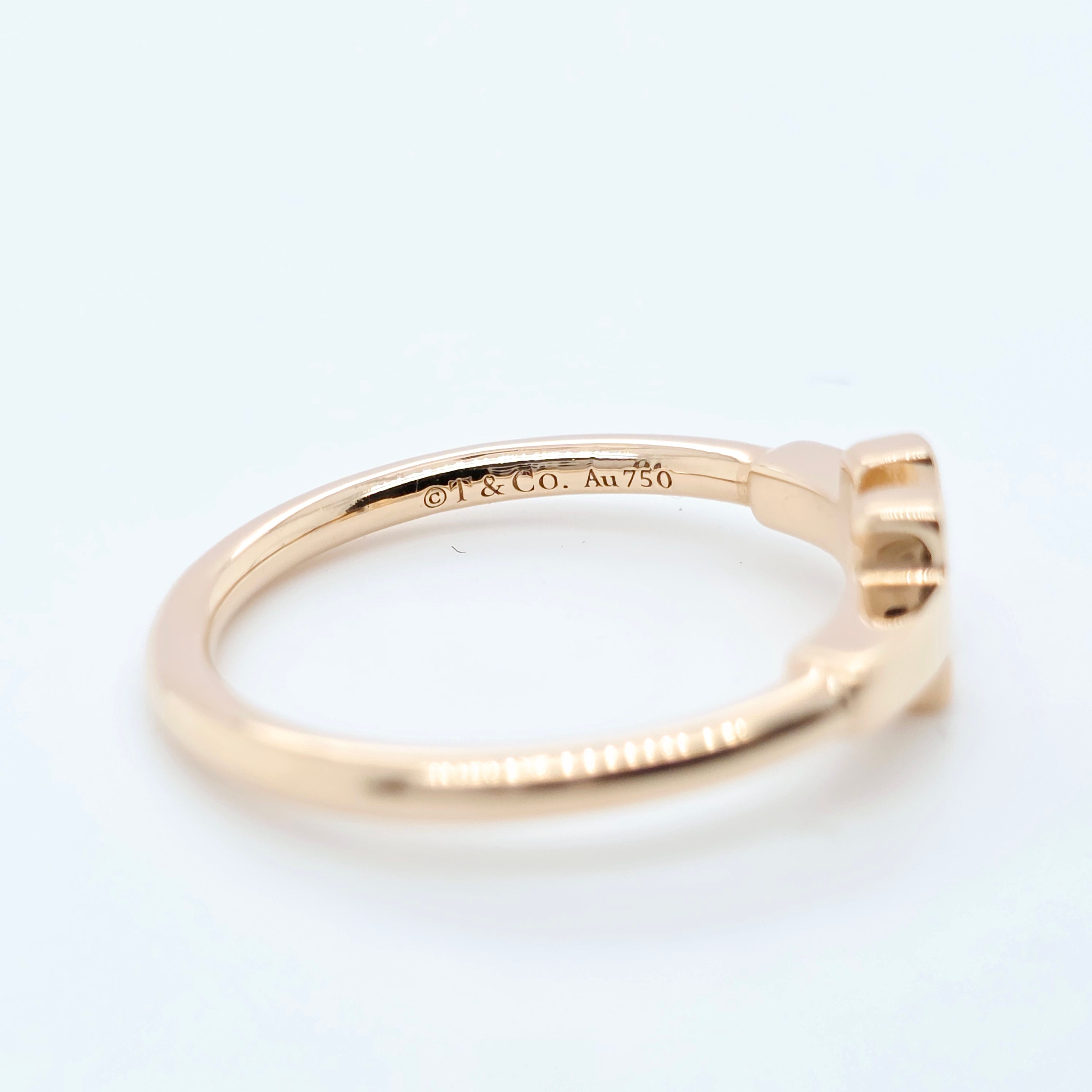 Tiffany & Co. T Wire Ring, 18ct Rose Gold, Size M Chloe's Jewellers