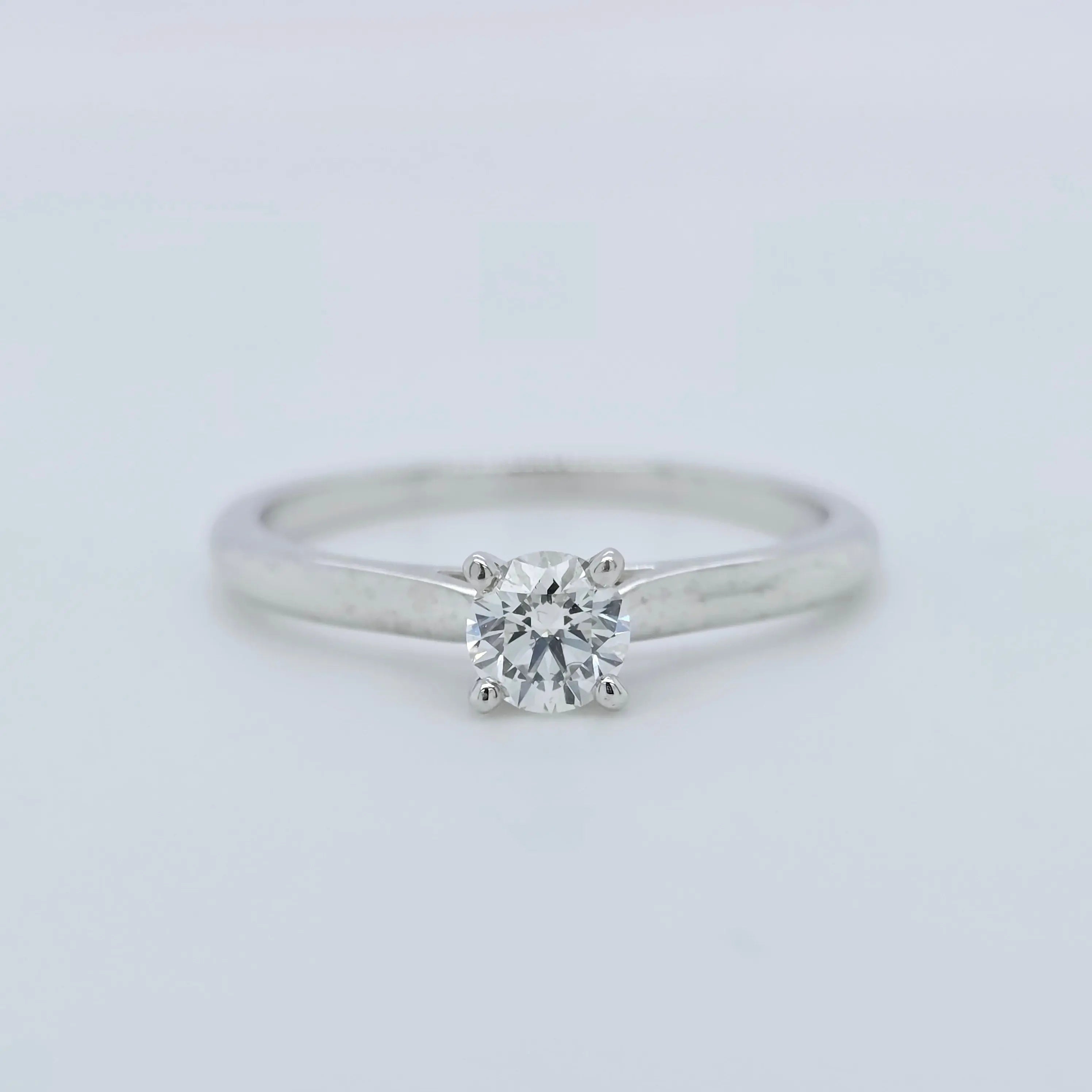 Cartier Solitaire 1985 0.30ct Brilliant Cut Diamond Ring, GIA, Platinum, Size 53 Chloe's Jewellers