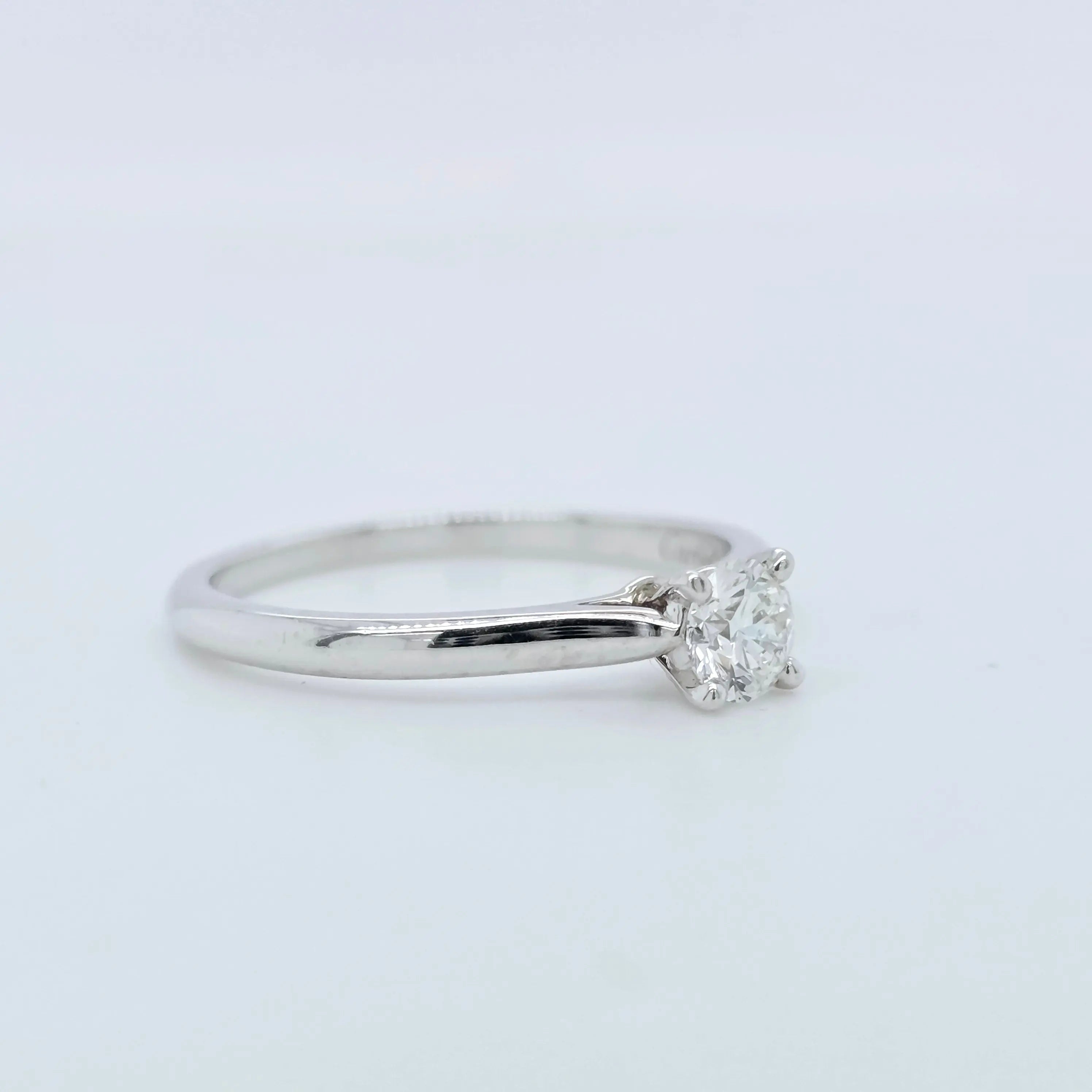 Cartier Solitaire 1985 0.30ct Brilliant Cut Diamond Ring, GIA, Platinum, Size 53 Chloe's Jewellers