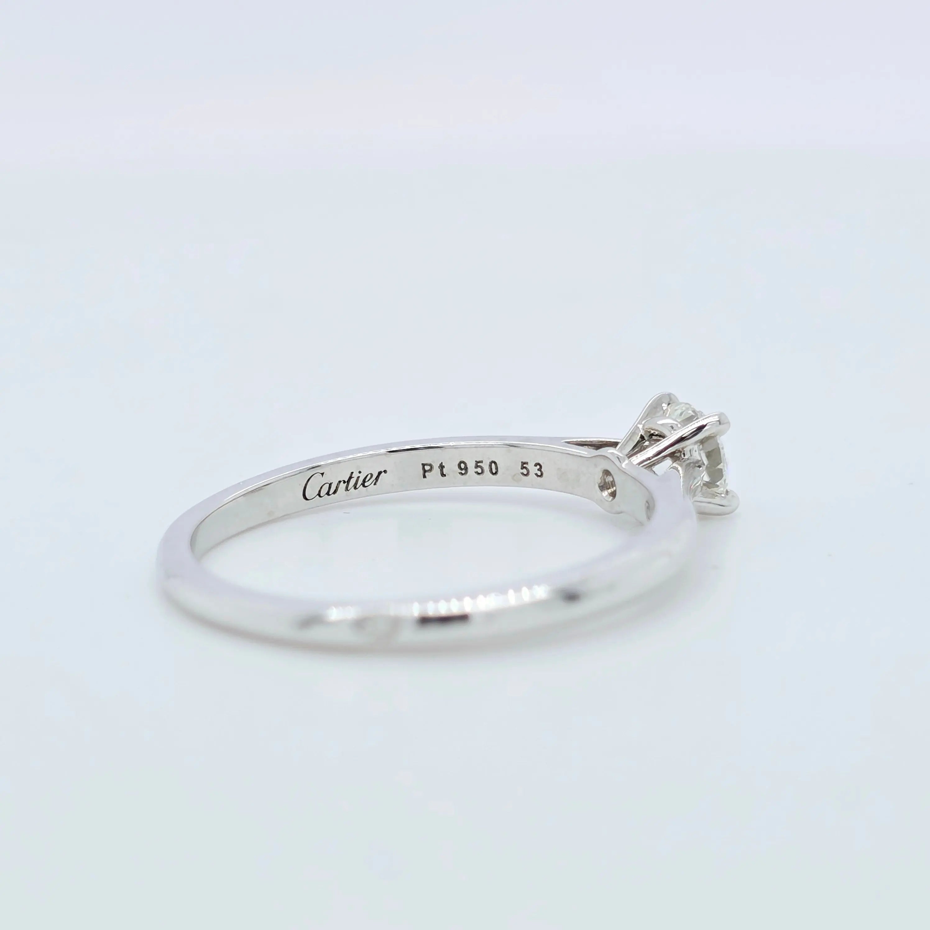 Cartier Solitaire 1985 0.30ct Brilliant Cut Diamond Ring, GIA, Platinum, Size 53 Chloe's Jewellers
