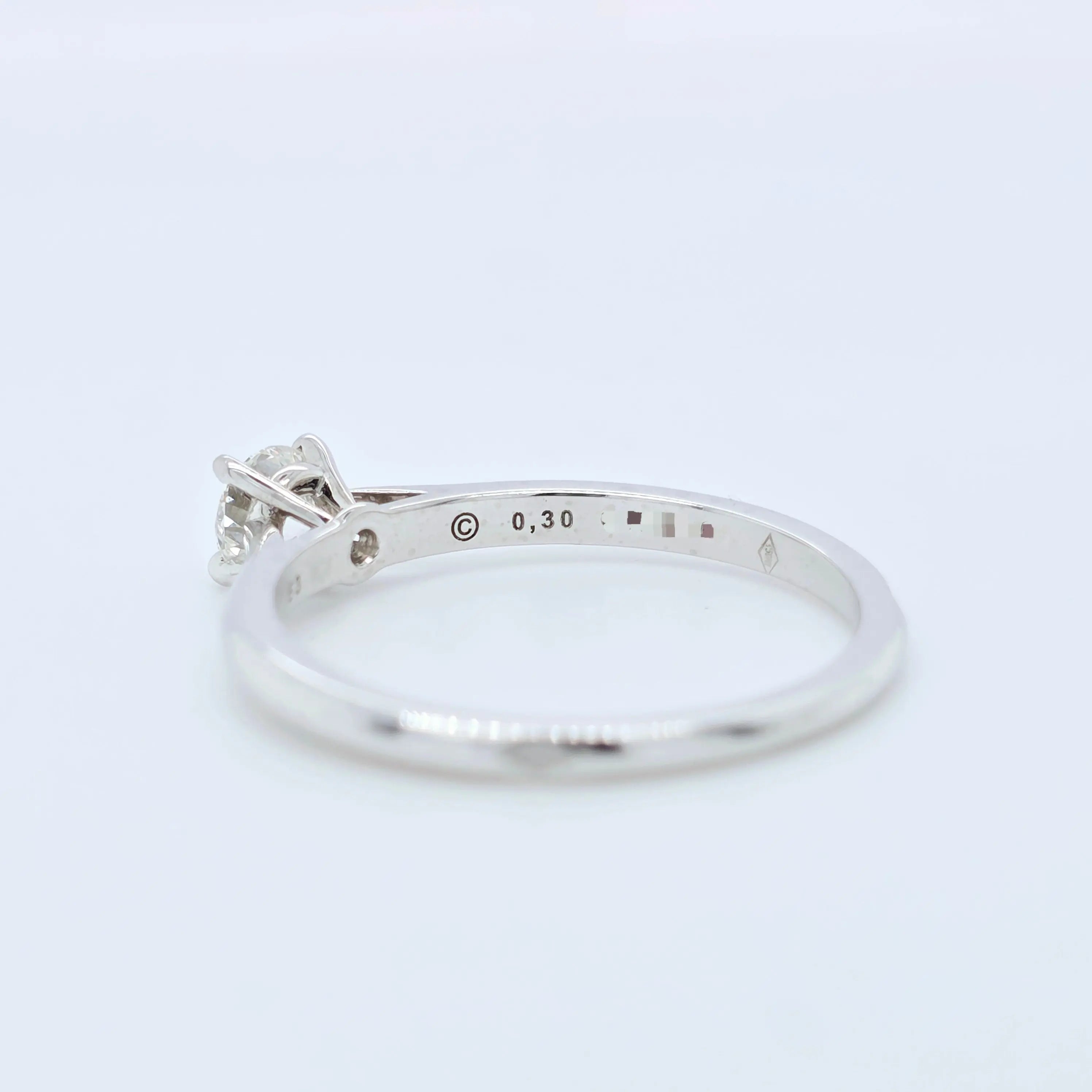 Cartier Solitaire 1985 0.30ct Brilliant Cut Diamond Ring, GIA, Platinum, Size 53 Chloe's Jewellers