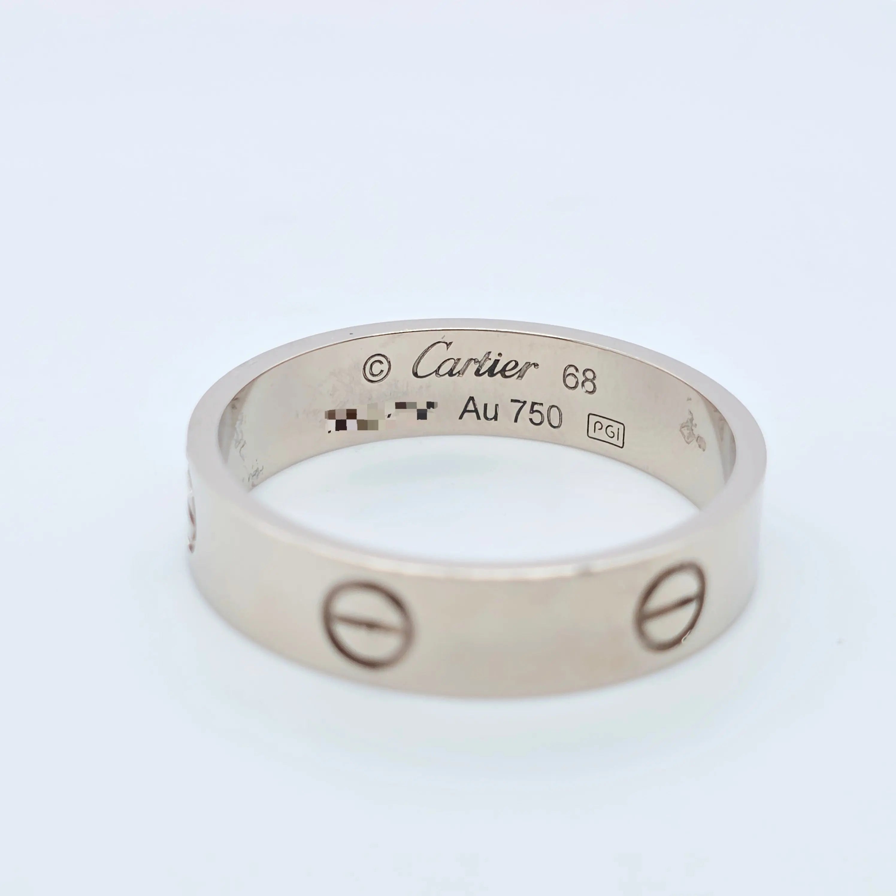 Cartier Love Ring, Classic Model, 18ct White Gold, Size 68/ Size Z Chloe's Jewellers