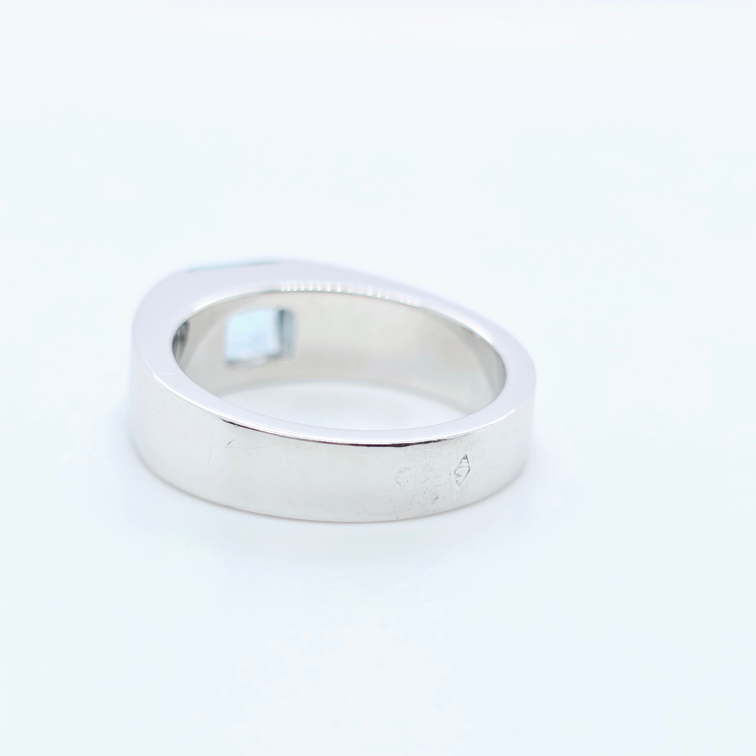 Cartier Tank Topaz Ring, 18ct White Gold, Size 51