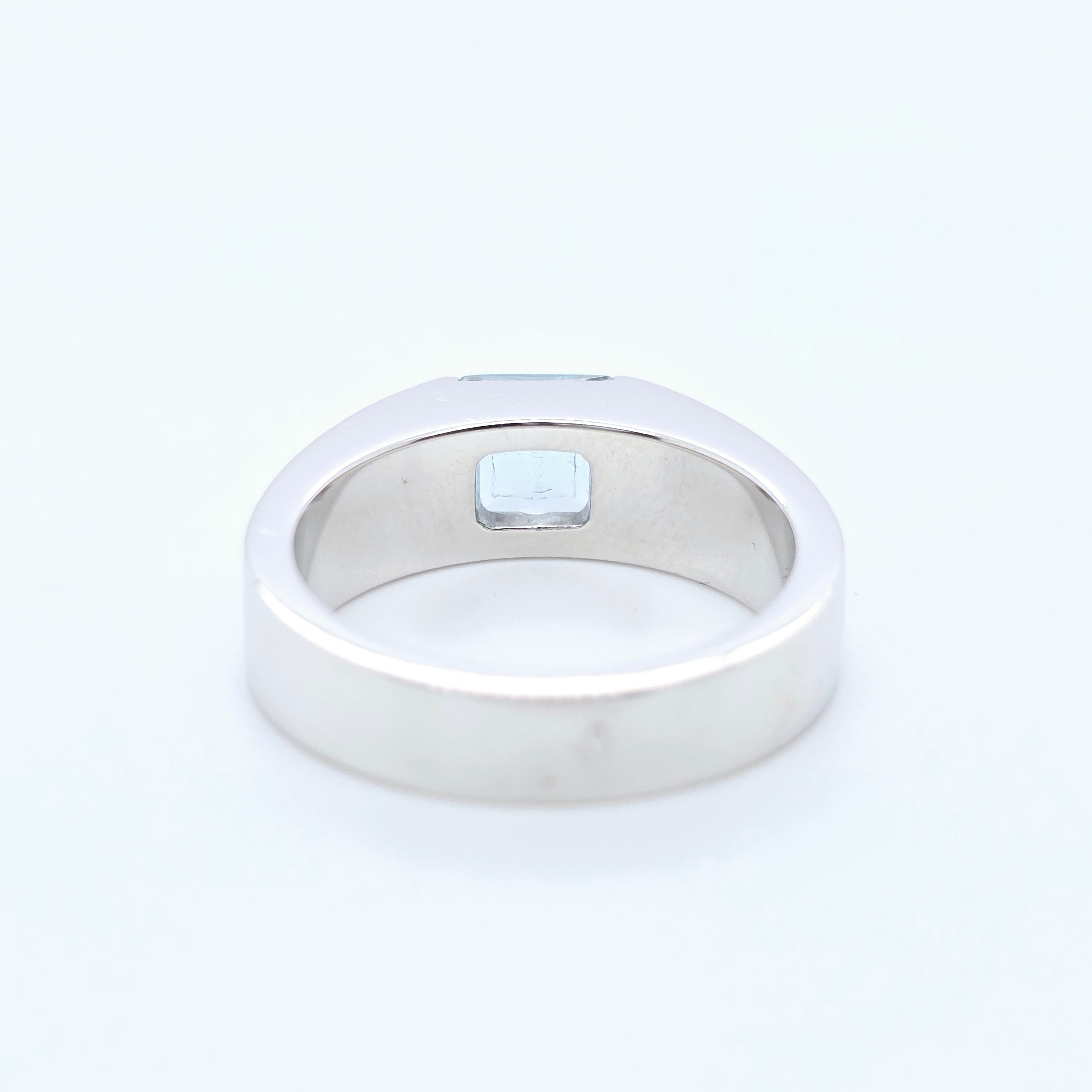 Cartier Tank Topaz Ring, 18ct White Gold, Size 51