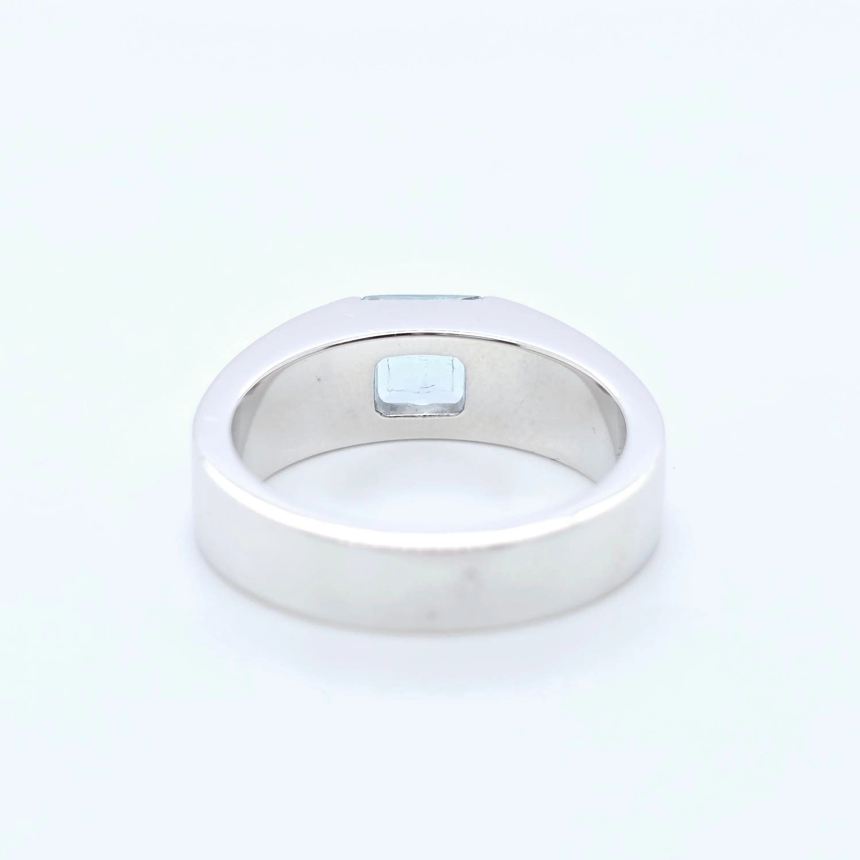 Cartier Tank Topaz Ring, 18ct White Gold, Size 51 Chloe's Jewellers