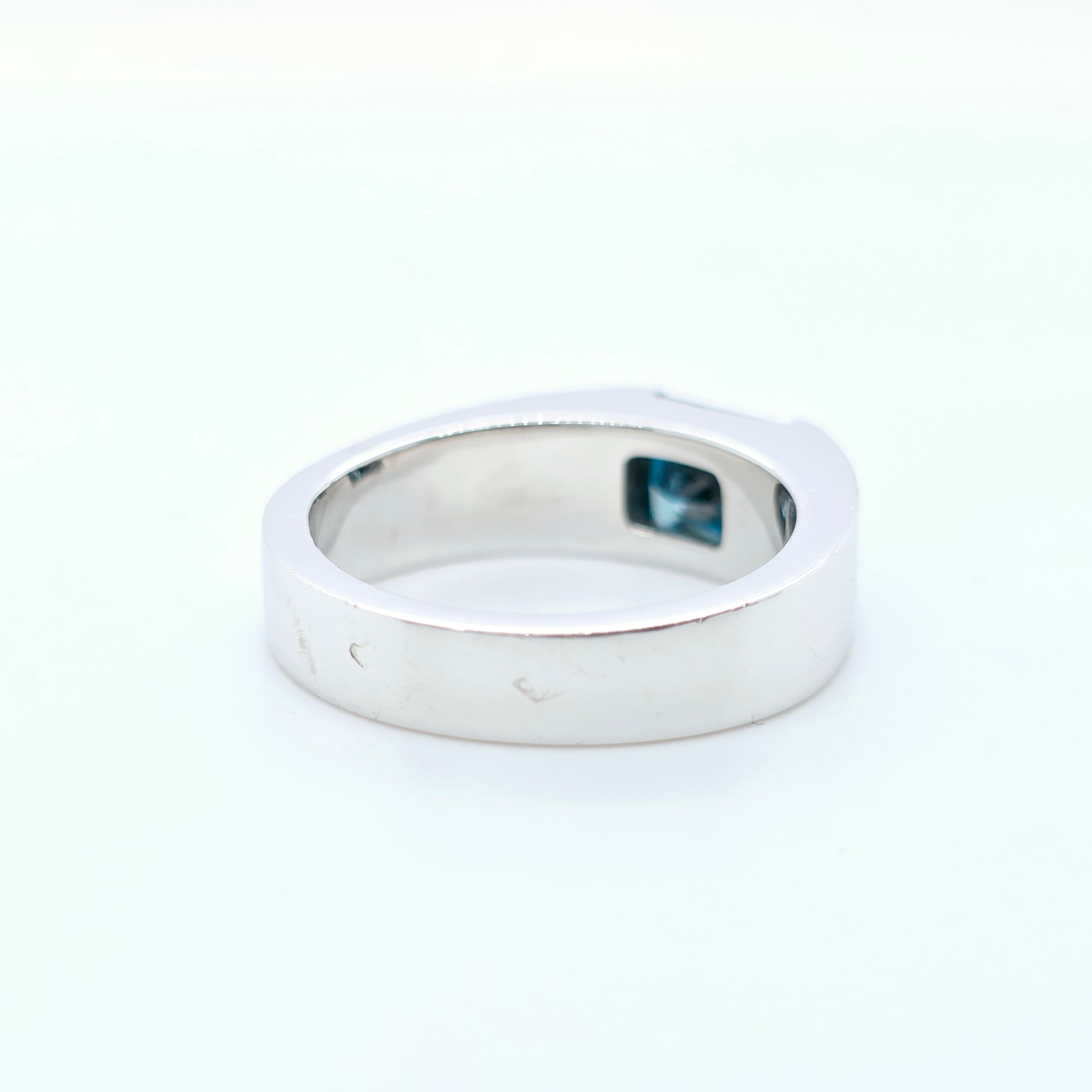 Cartier Tank Topaz Ring, 18ct White Gold, Size J, Year 2000