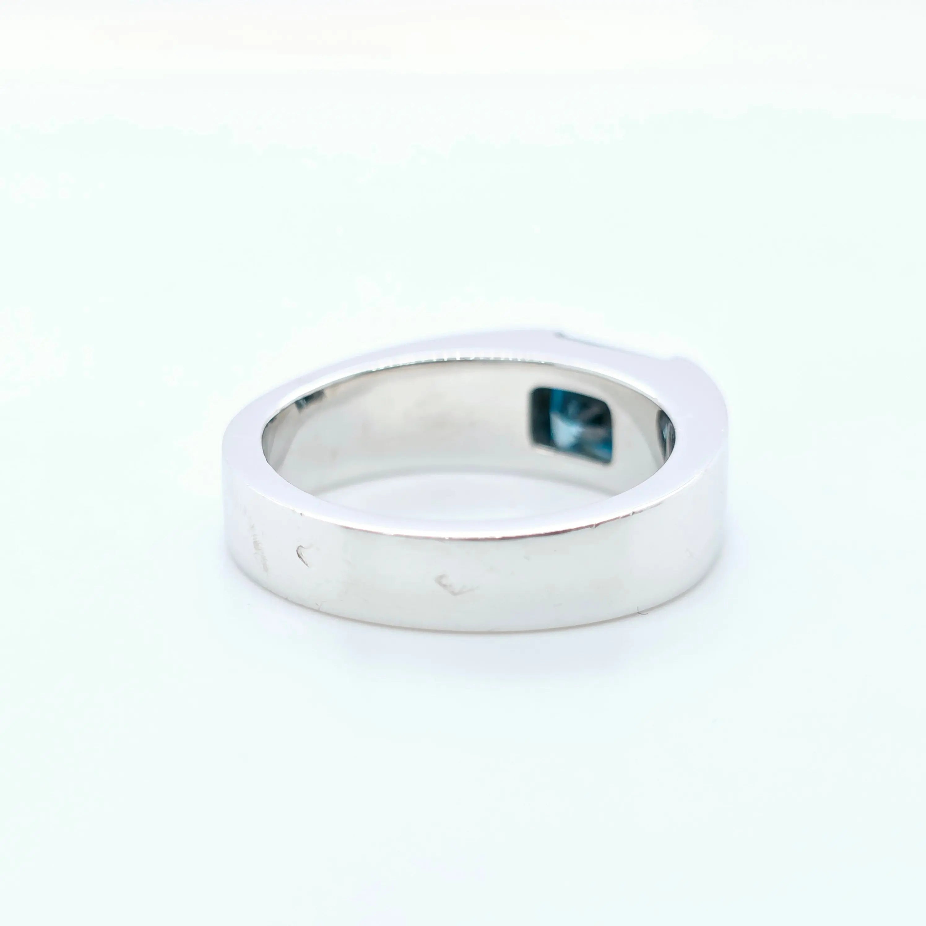 Cartier Tank Topaz Ring, 18ct White Gold, Size J, Year 2000 Chloe's Jewellers