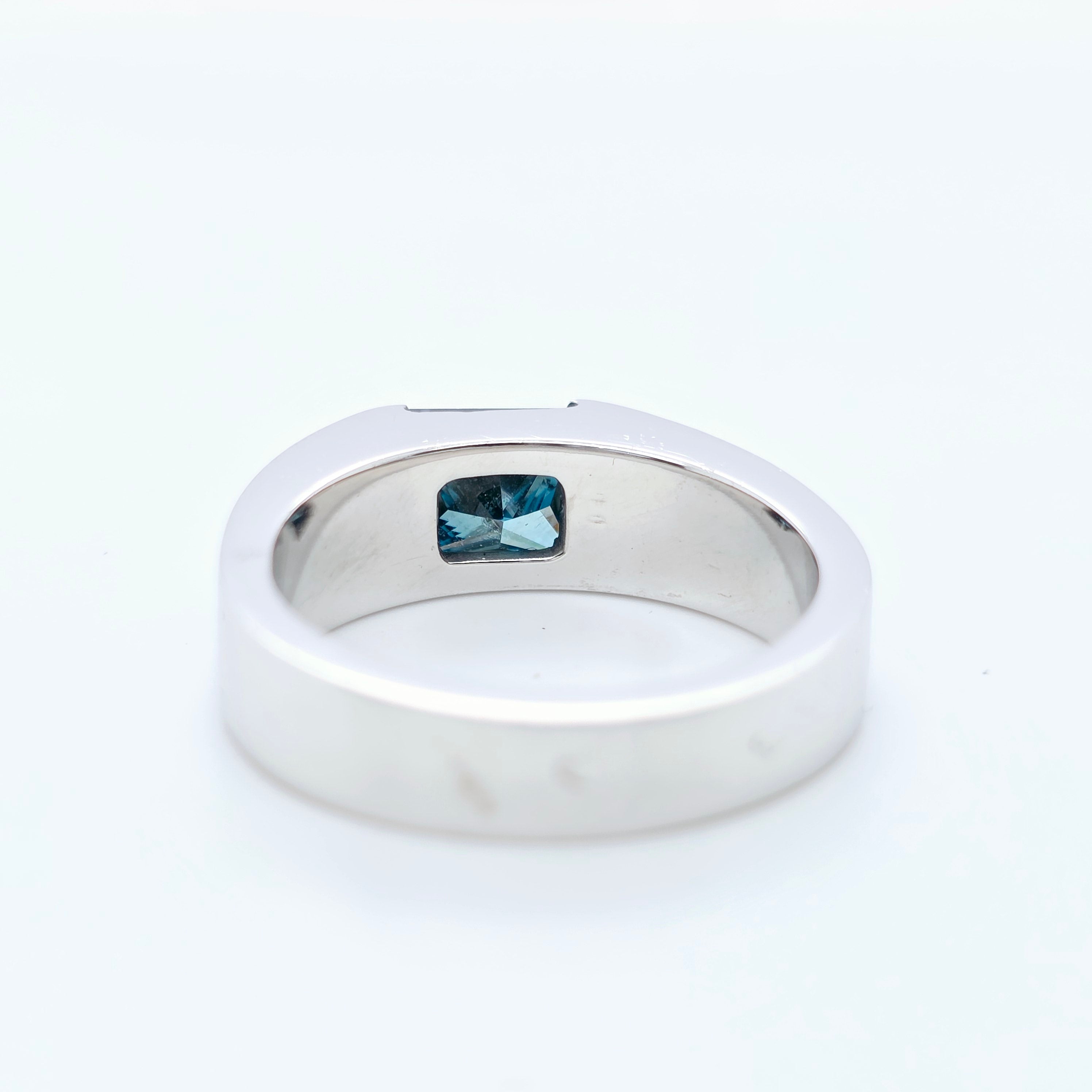 Cartier Tank Topaz Ring, 18ct White Gold, Size J, Year 2000