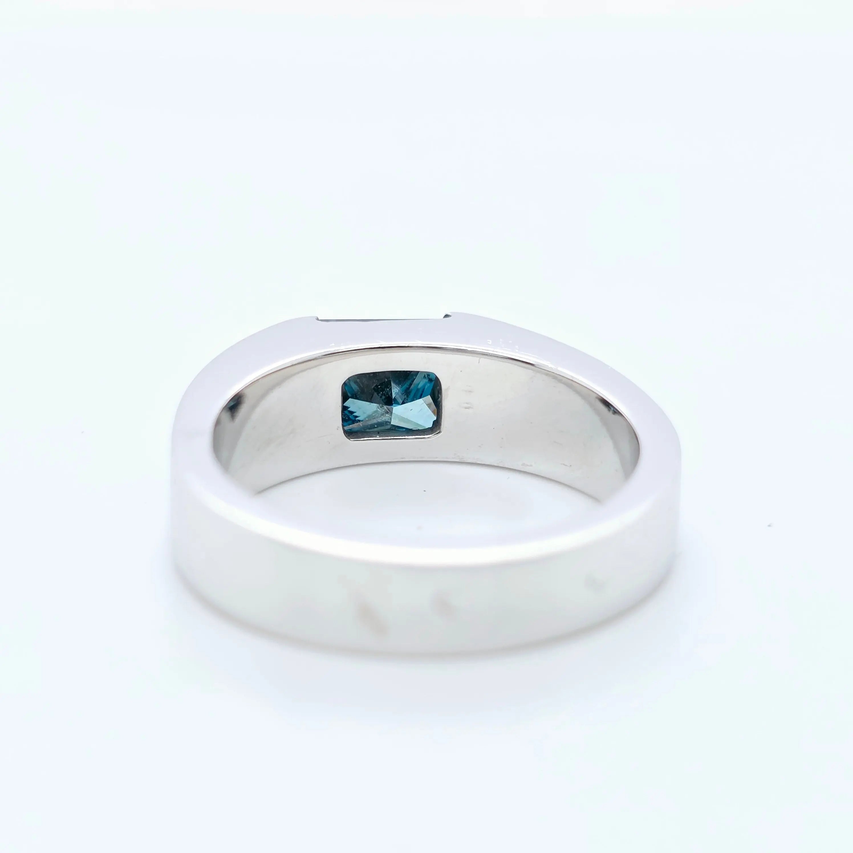 Cartier Tank Topaz Ring, 18ct White Gold, Size J, Year 2000 Chloe's Jewellers