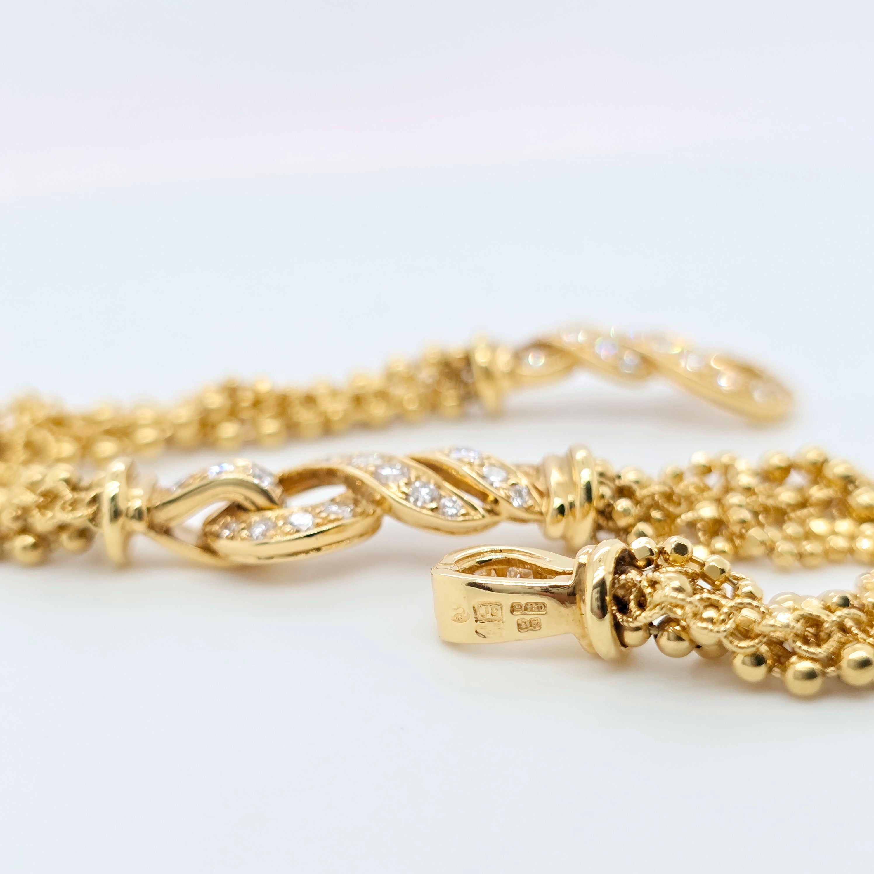 Cartier Antique 18ct Yellow Gold And Diamond Bracelet