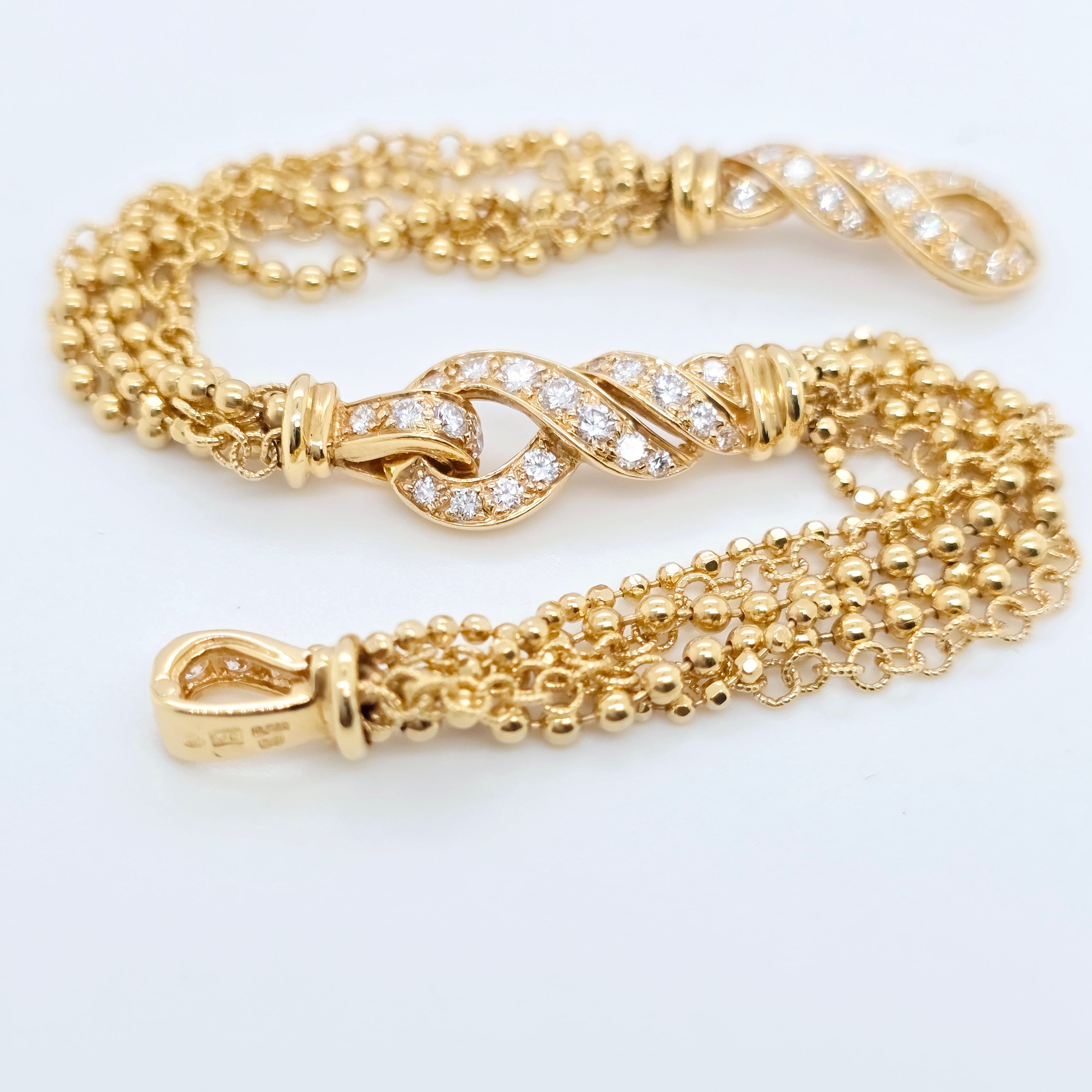 Cartier Antique 18ct Yellow Gold And Diamond Bracelet