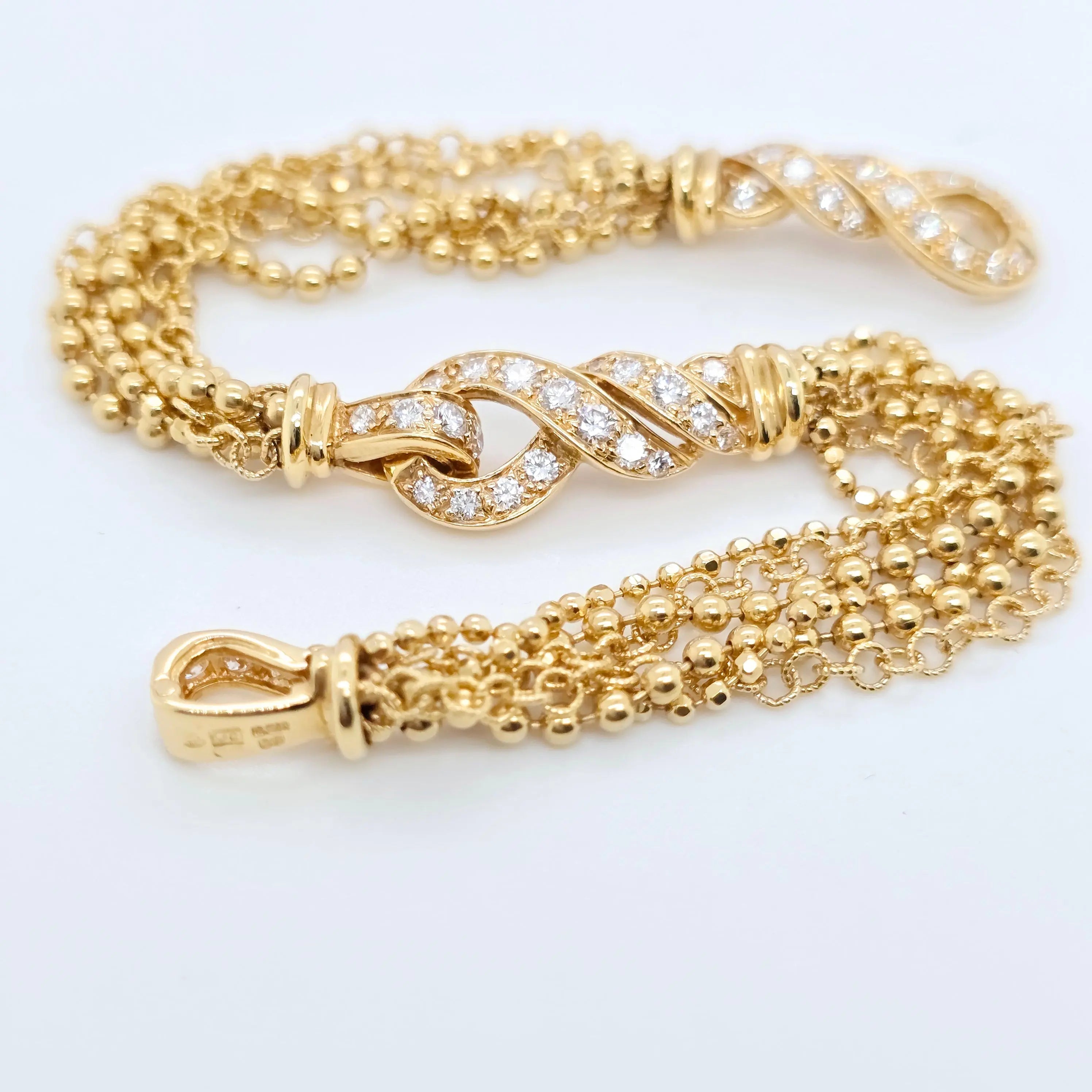 Cartier Antique 18ct Yellow Gold And Diamond Bracelet Chloe's Jewellers