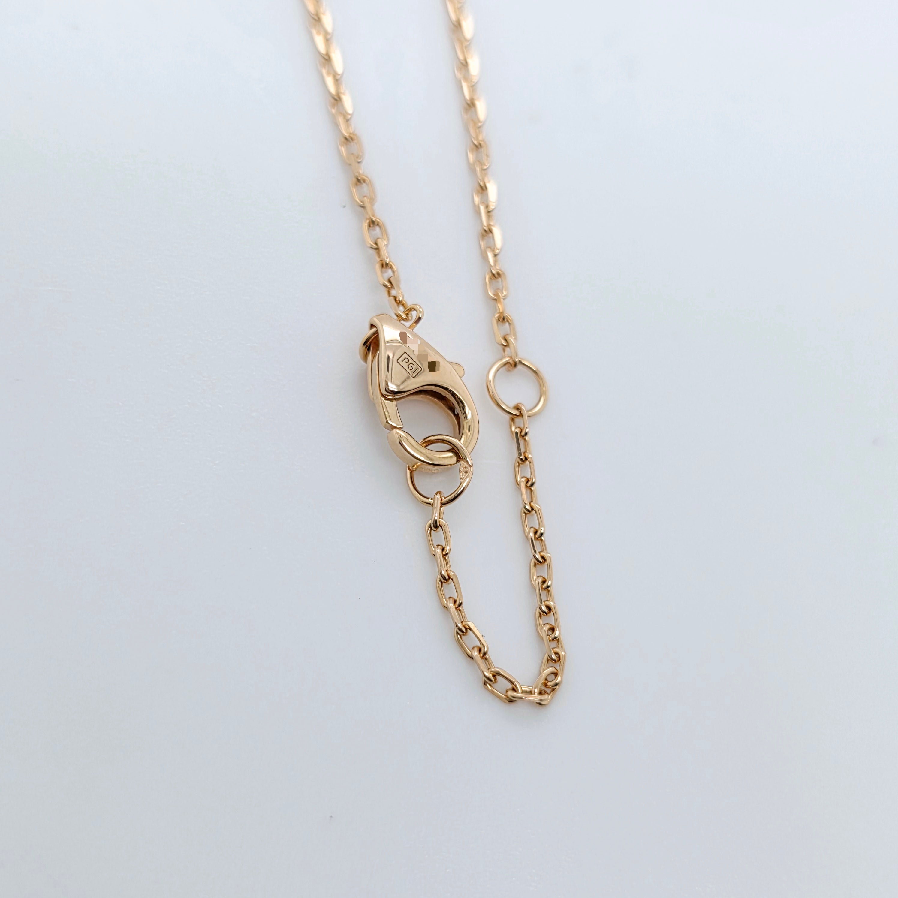Cartier Mixed Gold & Diamond Trinity Pendant, 1 Diamond, 18ct Rose Gold Chain