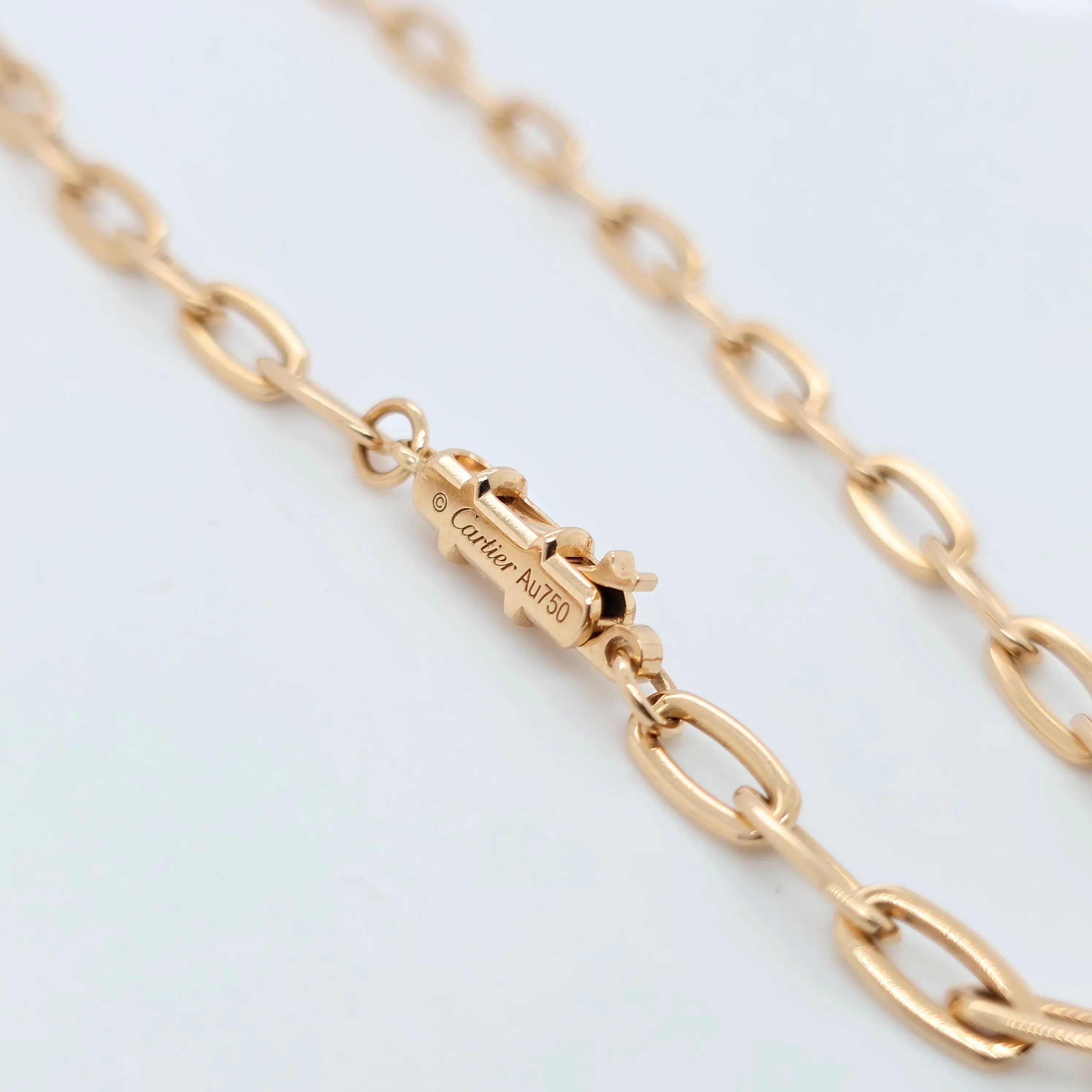 Cartier Juste In Clou Diamond Necklace, Paper Clip Chain, 18ct Rose Gold Chloe's Jewellers