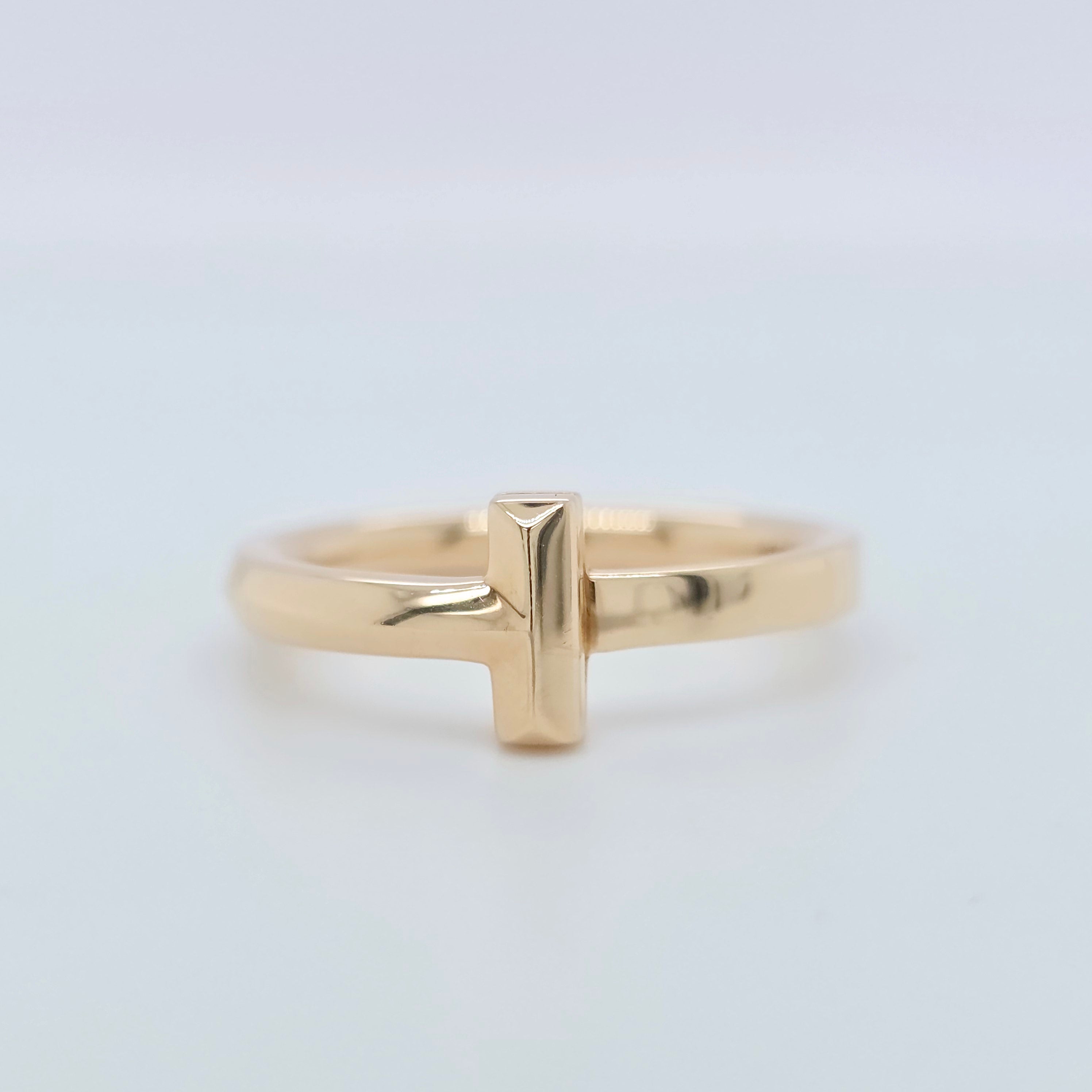 Tiffany & Co T T1 Ring, 18ct Rose Gold, Size 53/ M1/2 Chloe's Jewellers