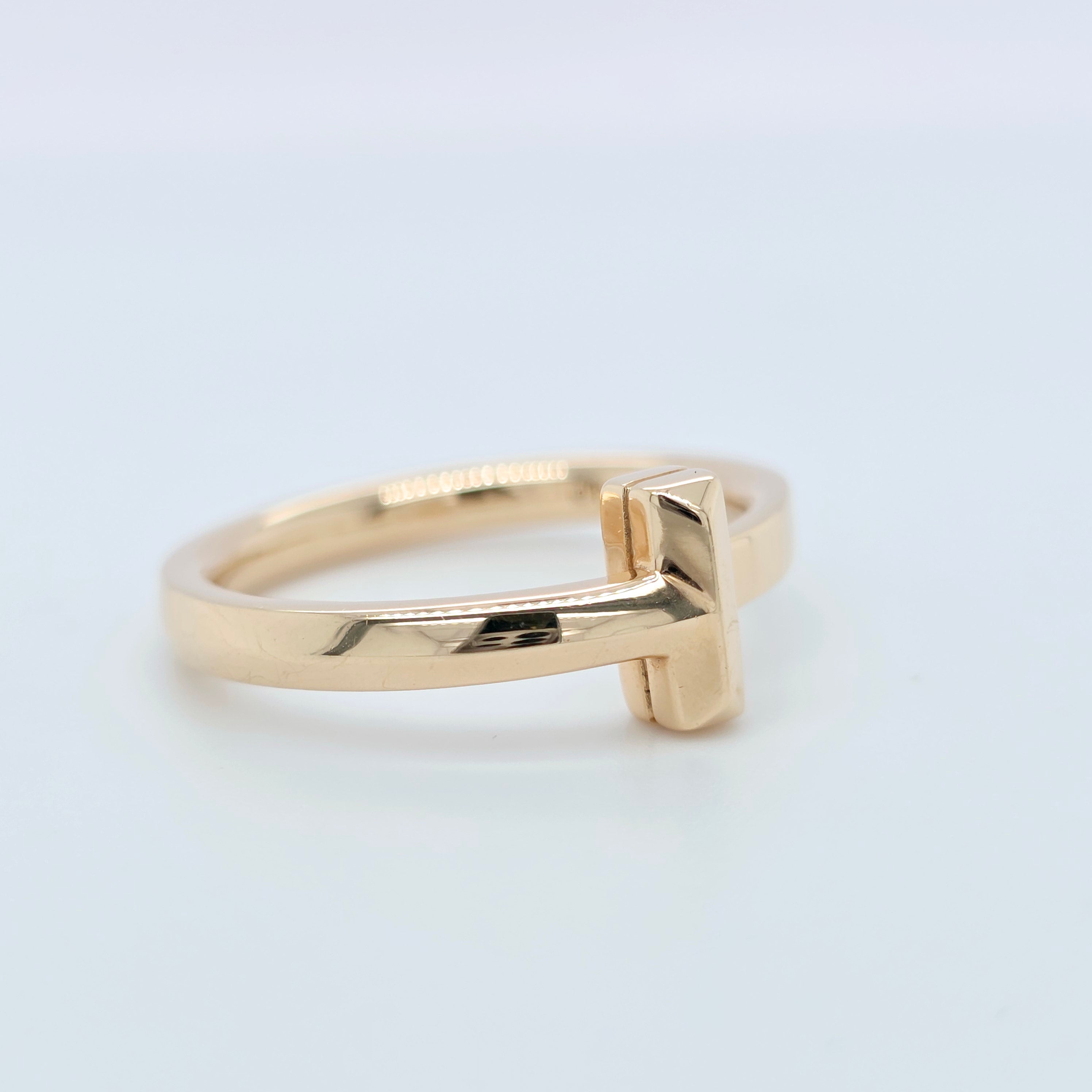 Tiffany & Co T T1 Ring, 18ct Rose Gold, Size 53/ M1/2