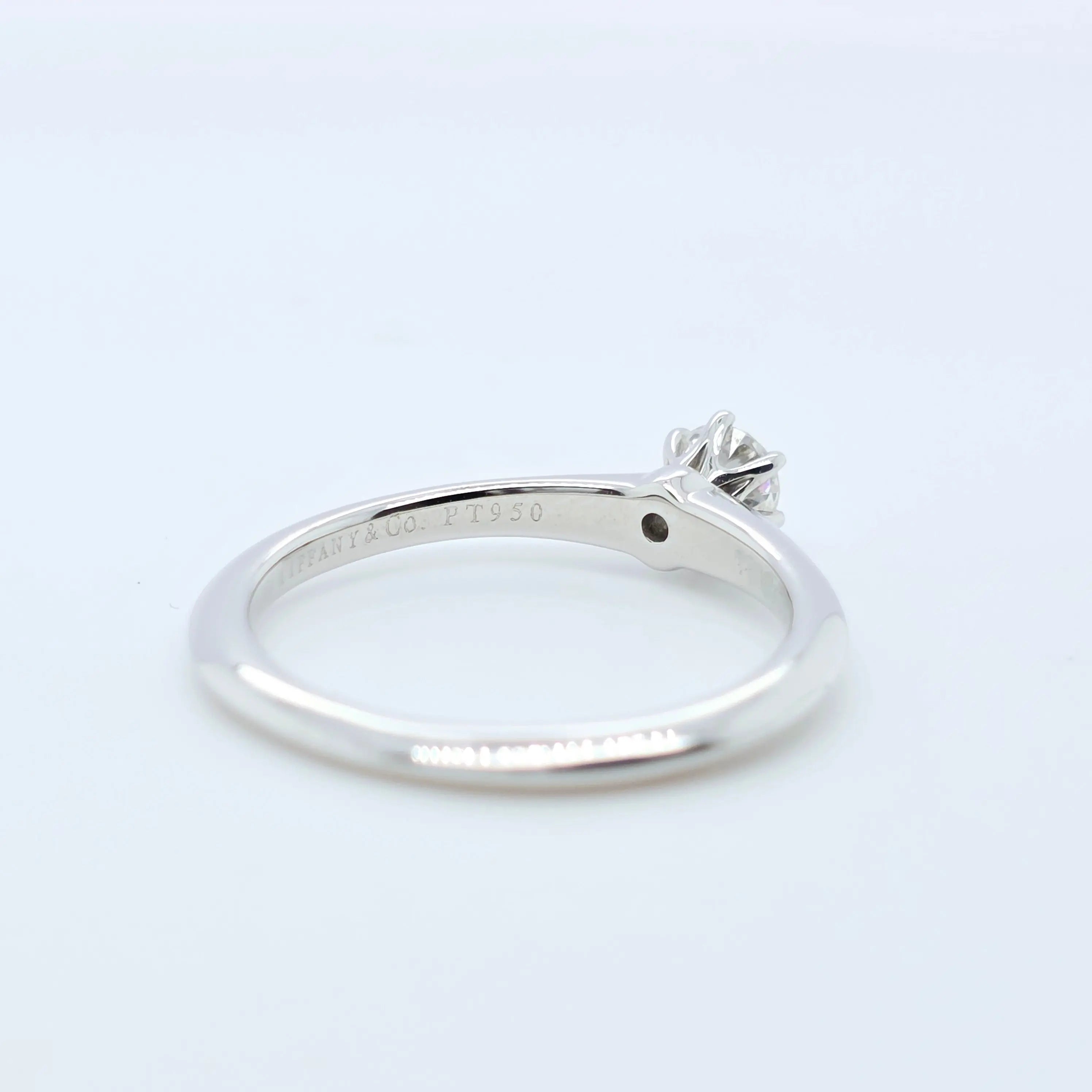 Tiffany & Co Diamond Engagement Ring, Platinum with 0.24ct Round Cut Diamond Chloe's Jewellers