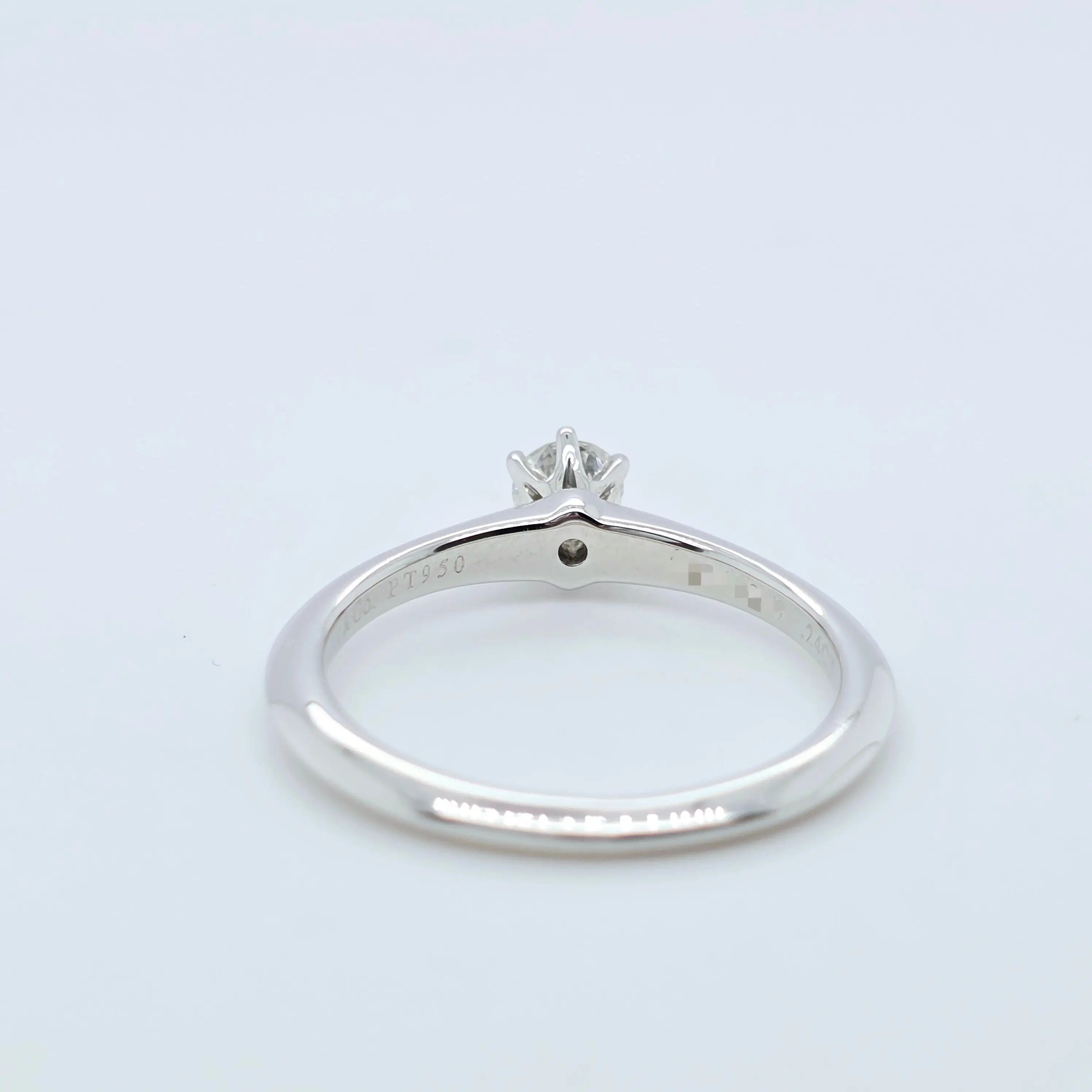 Tiffany & Co Diamond Engagement Ring, Platinum with 0.24ct Round Cut Diamond Chloe's Jewellers