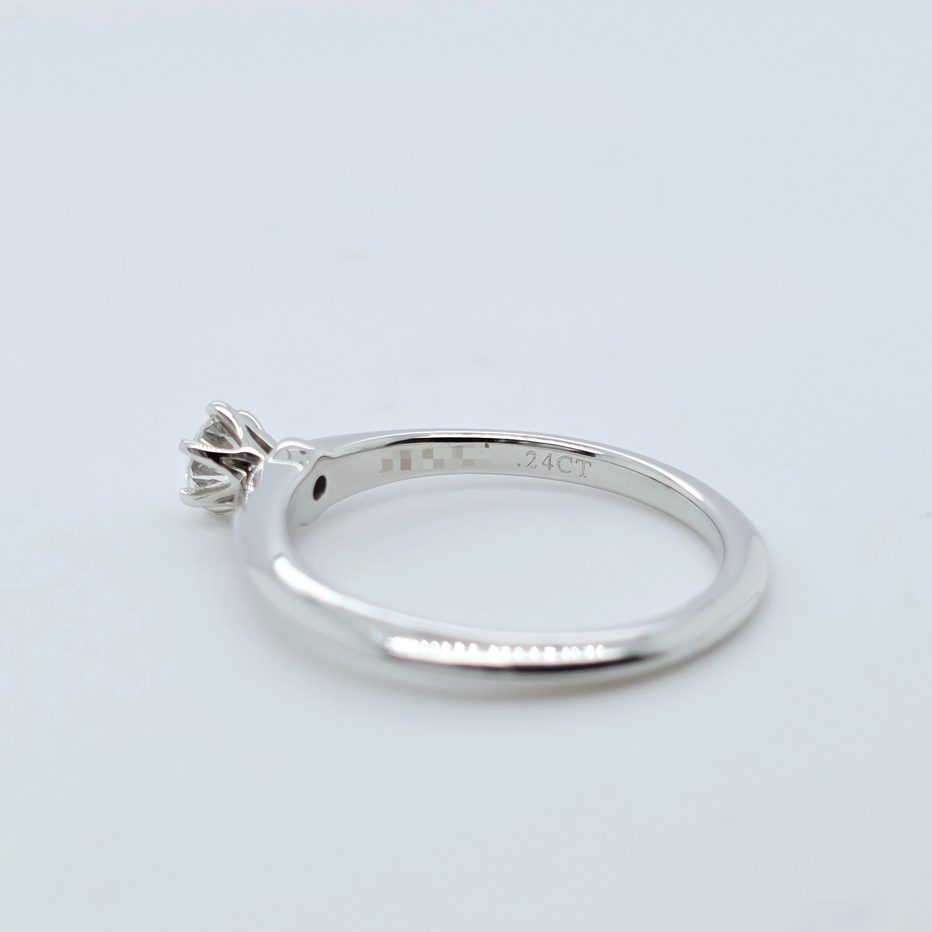 Tiffany & Co Diamond Engagement Ring, Platinum with 0.24ct Round Cut Diamond