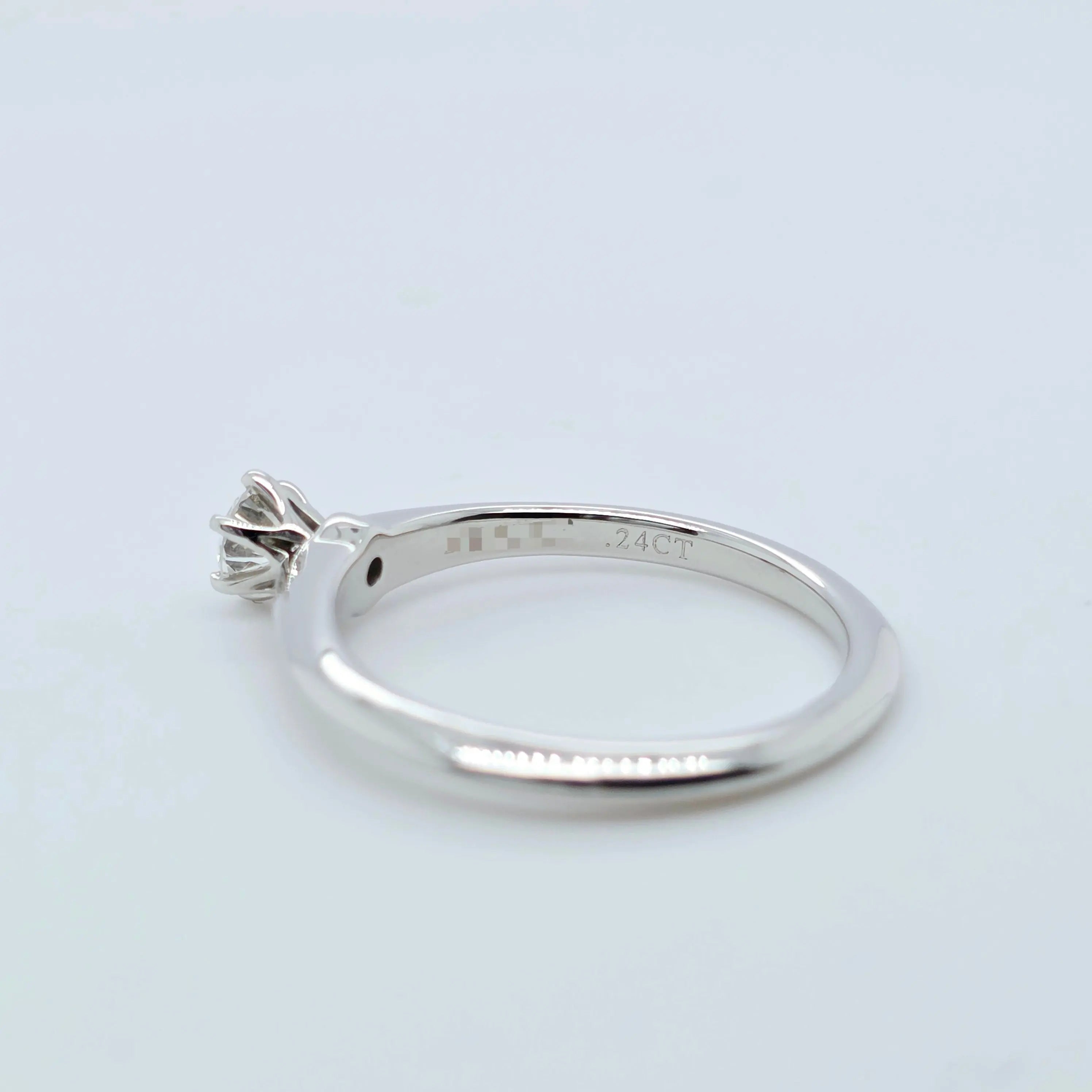 Tiffany & Co Diamond Engagement Ring, Platinum with 0.24ct Round Cut Diamond Chloe's Jewellers