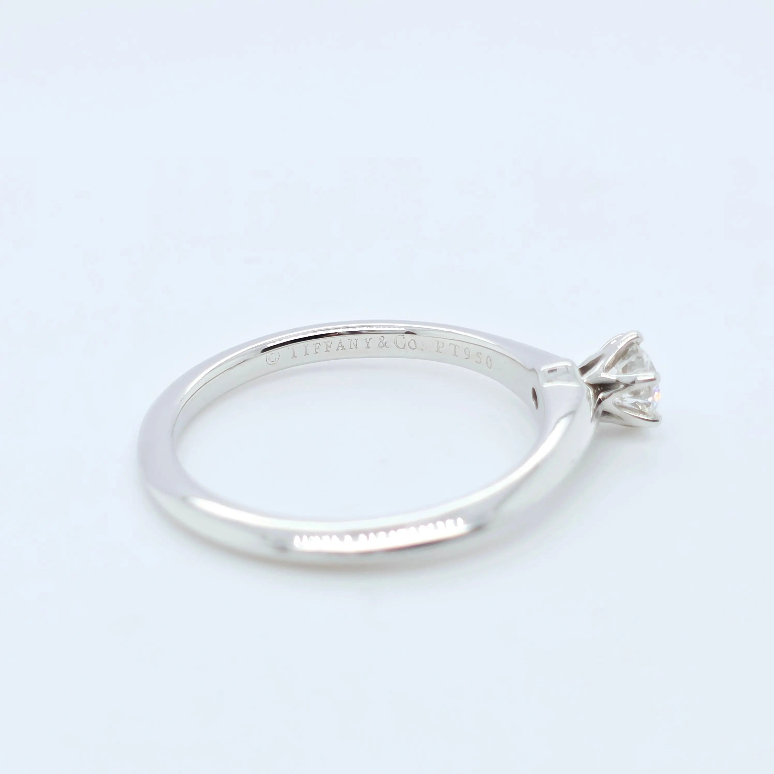 Tiffany & Co Diamond Engagement Ring, Platinum with 0.24ct Round Cut Diamond Chloe's Jewellers