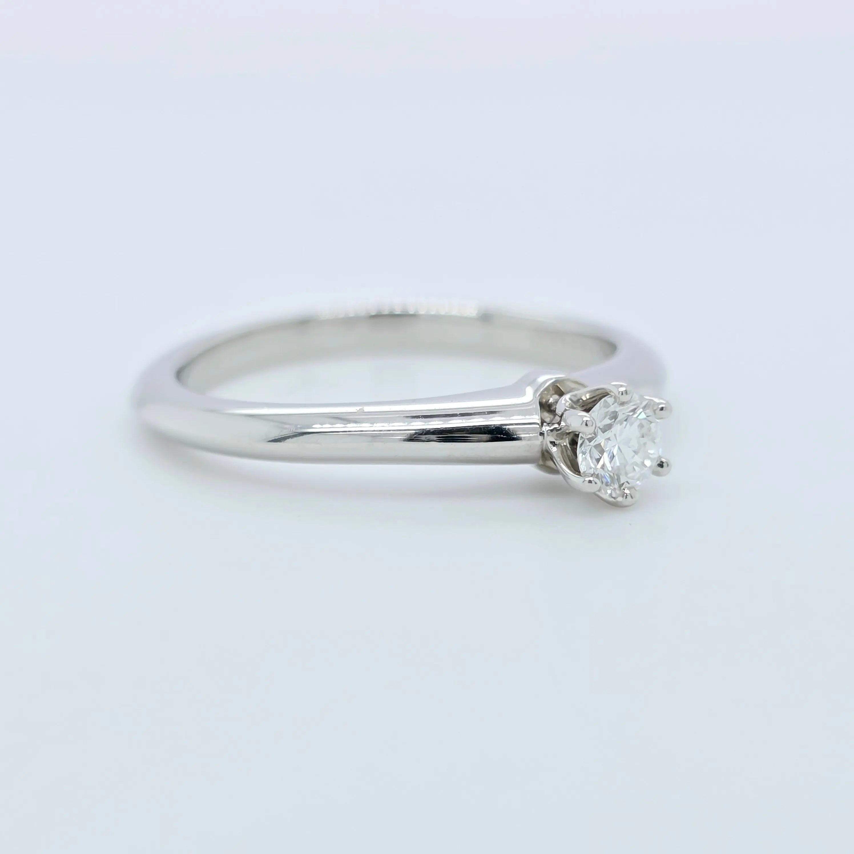 Tiffany & Co. Diamond Engagement Ring, Round Cut Diamond, 6 Claws, Platinum Chloe's Jewellers
