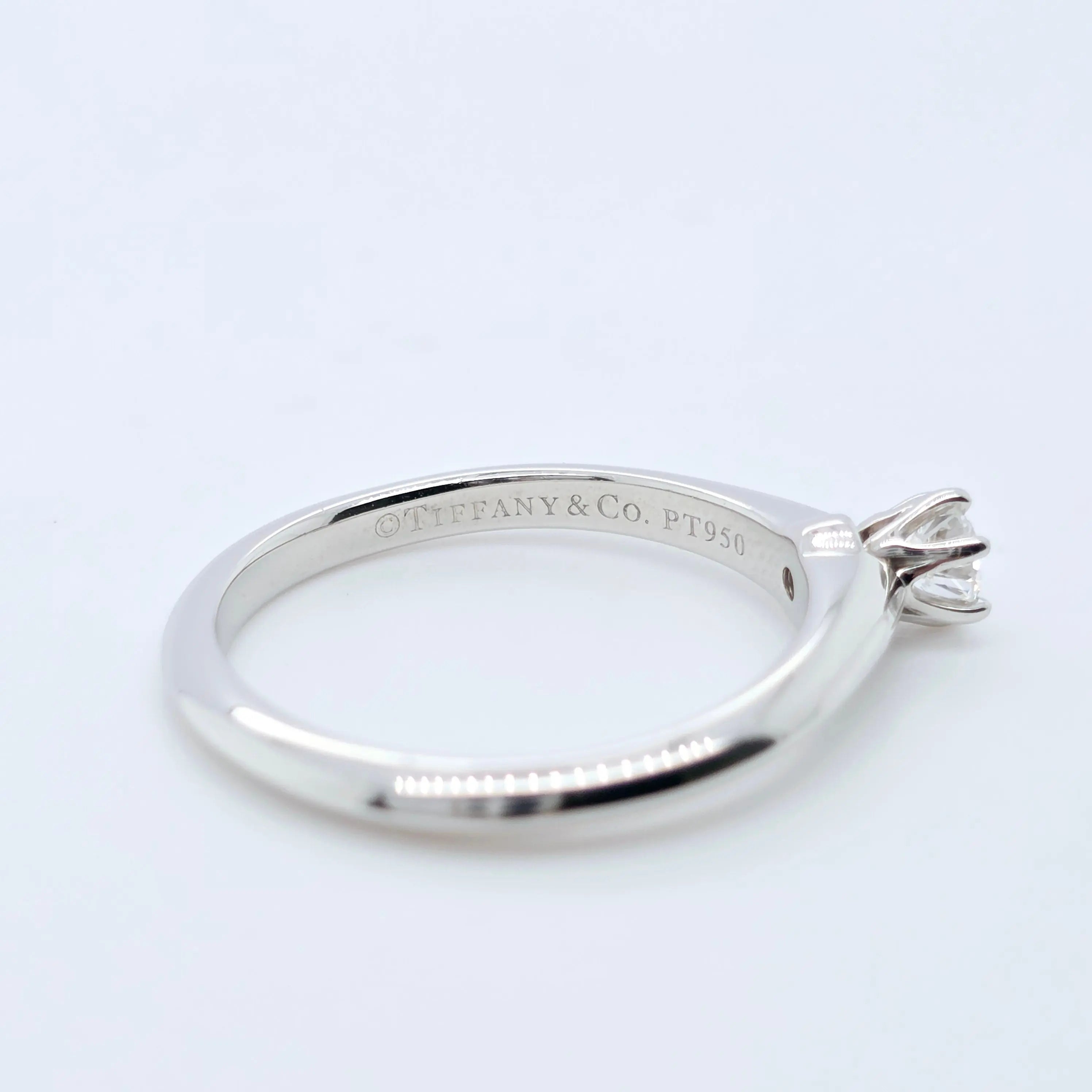 Tiffany & Co. Diamond Engagement Ring, Round Cut Diamond, 6 Claws, Platinum Chloe's Jewellers