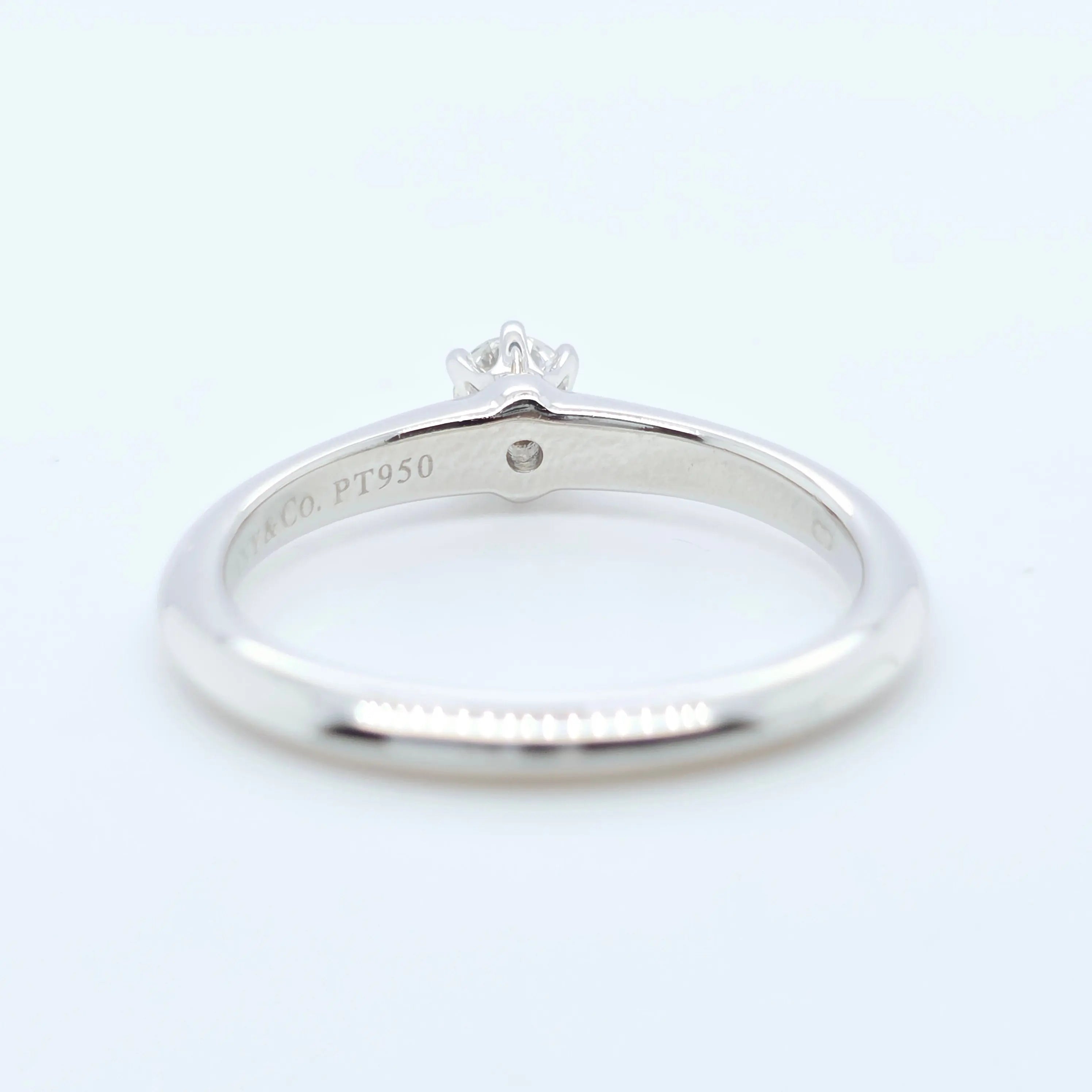 Tiffany & Co. Diamond Engagement Ring, Round Cut Diamond, 6 Claws, Platinum Chloe's Jewellers