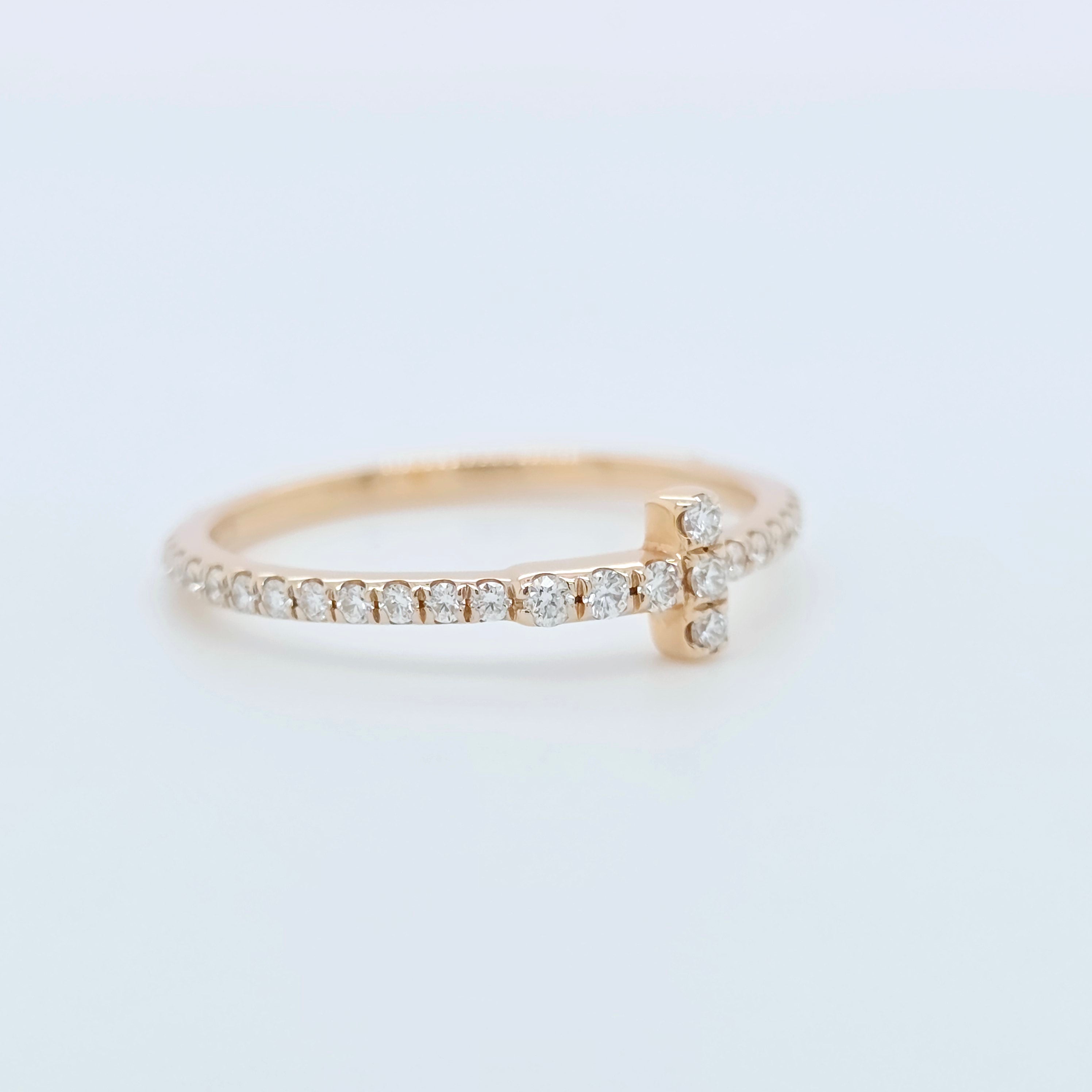 Tiffany & Co T T1 Ring, 18ct Rose Gold, Size 53/ M1/2