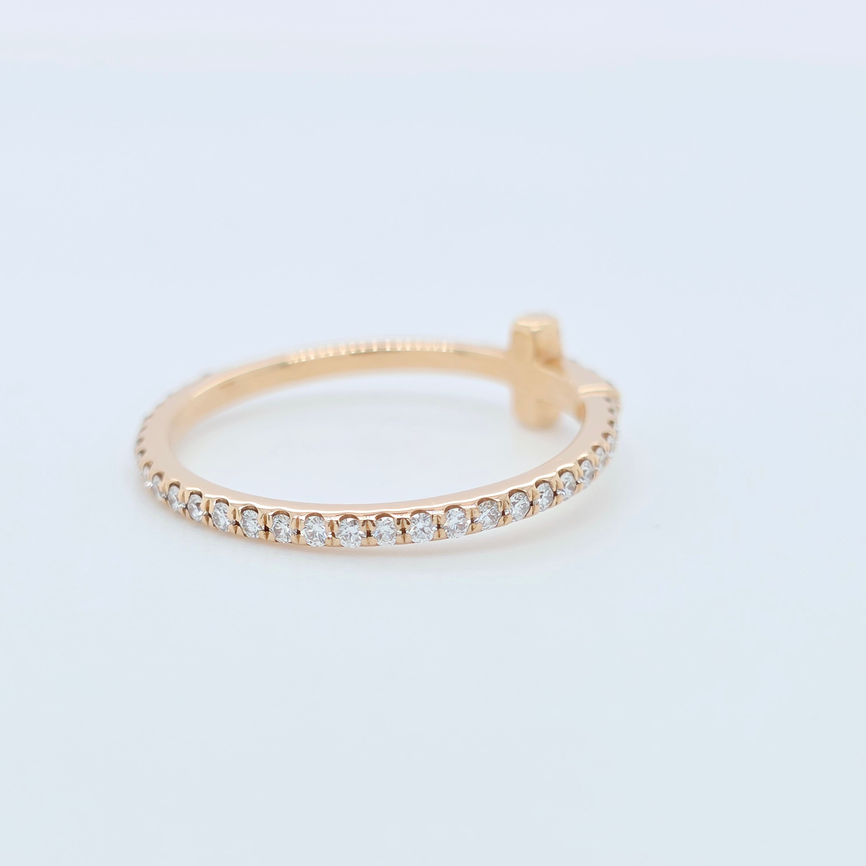 Tiffany & Co T T1 Ring, 18ct Rose Gold, Size 53/ M1/2