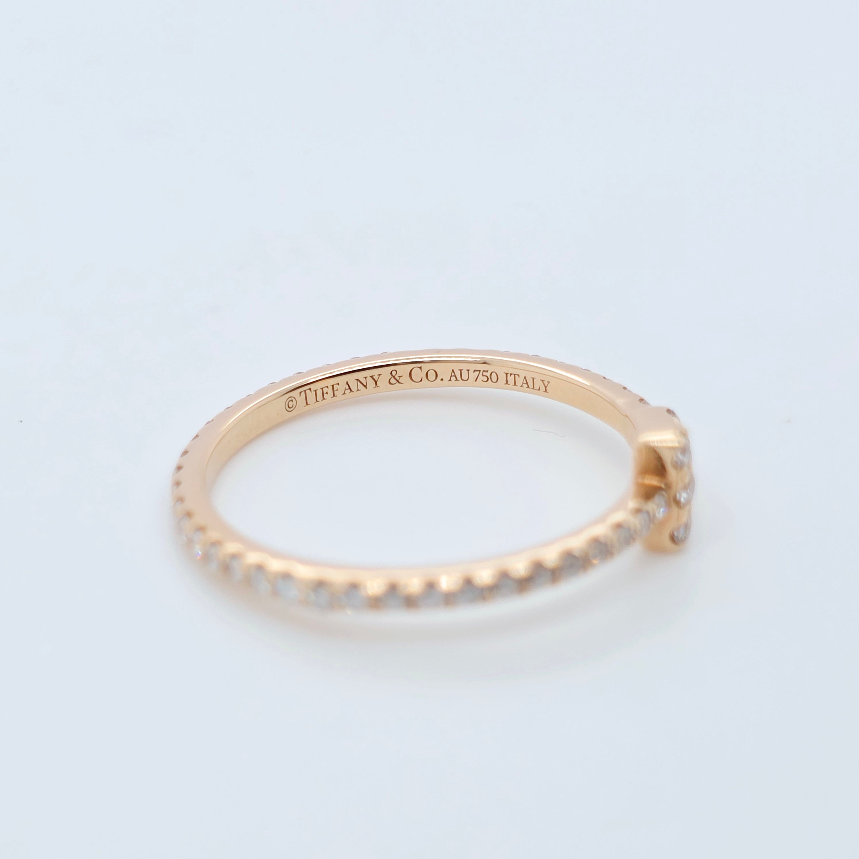 Tiffany & Co T T1 Ring, 18ct Rose Gold, Size 53/ M1/2