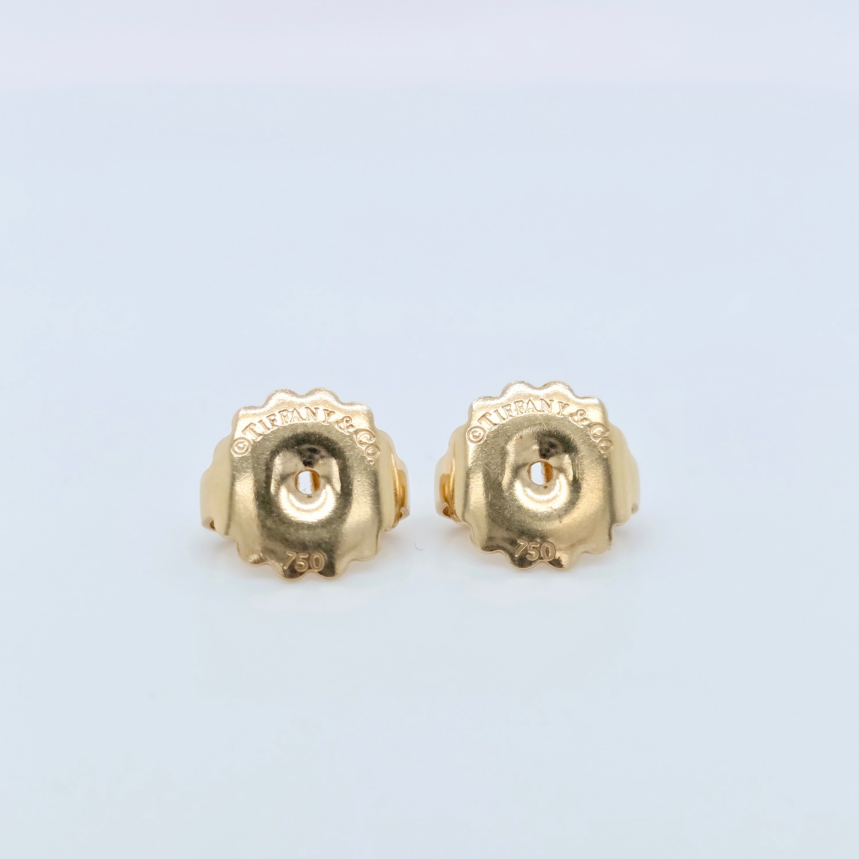 Tiffany & Co. Schlumberger Plat & 18ct Yellow Gold Mabe Pearl & Diamonds Earrings Chloe's Jewellers