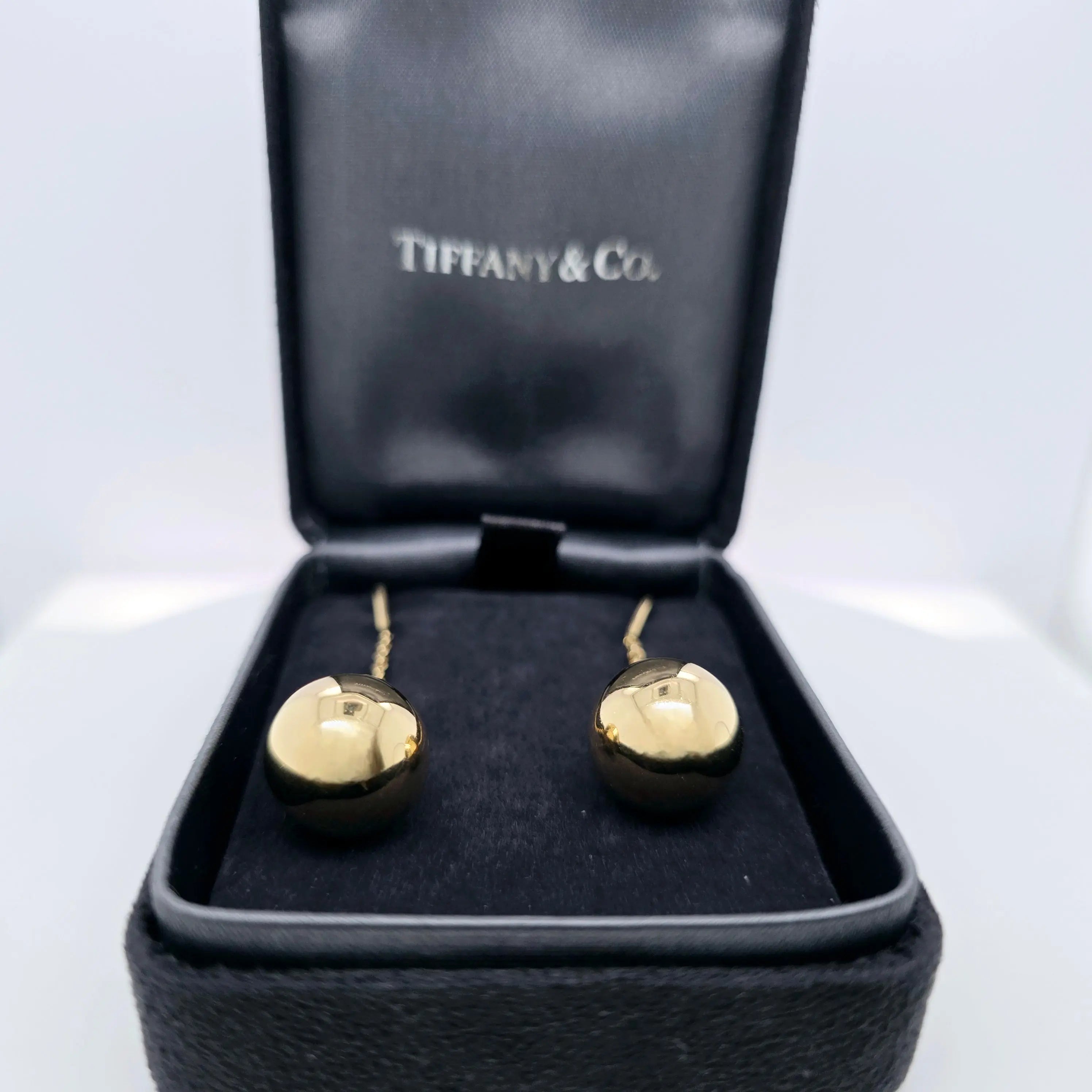 Tiffany & Co. 18ct Yellow Gold Ball Hook Earrings Chloe's Jewellers