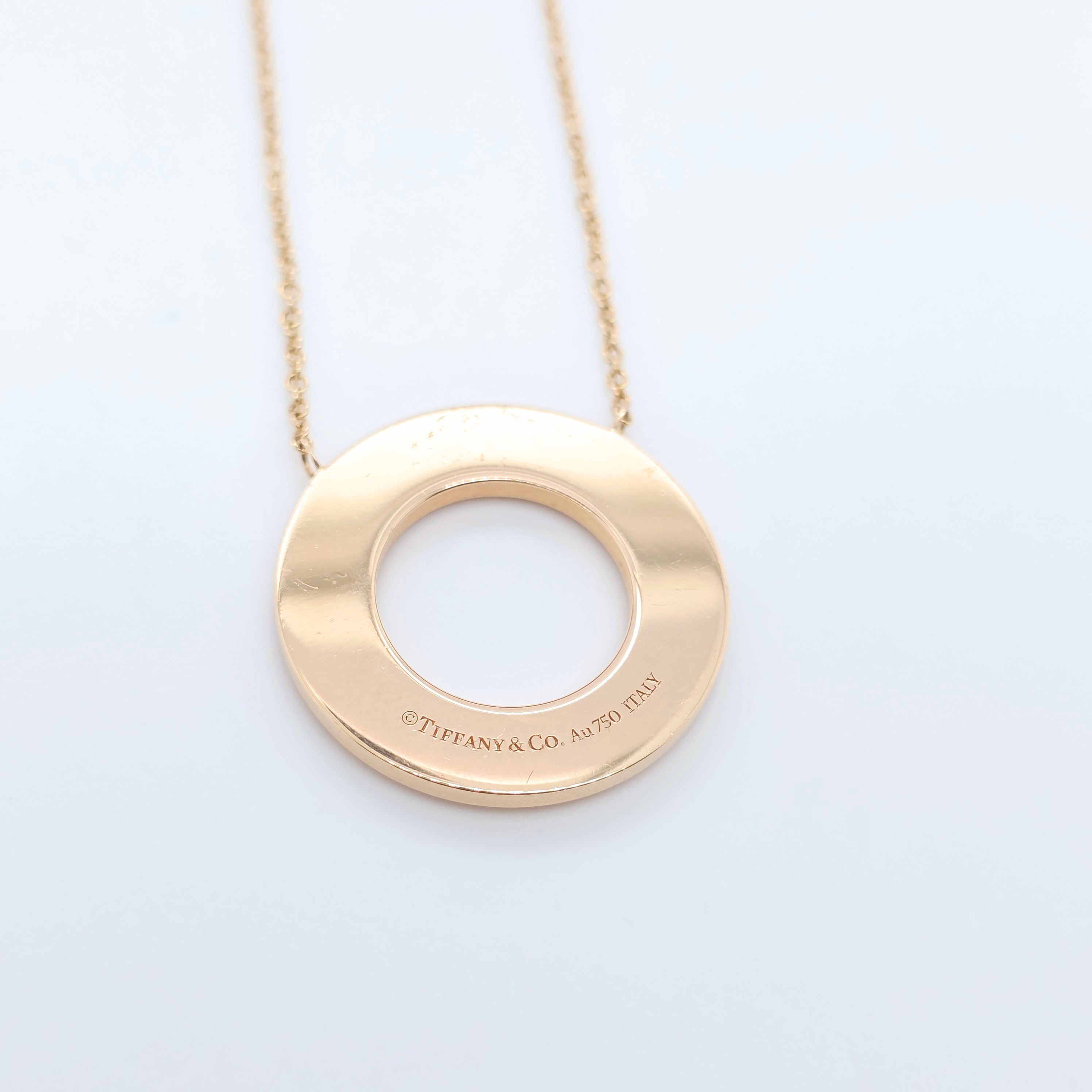 Tiffany & Co. T Diamond Circle Pendant, 18ct Rose Gold