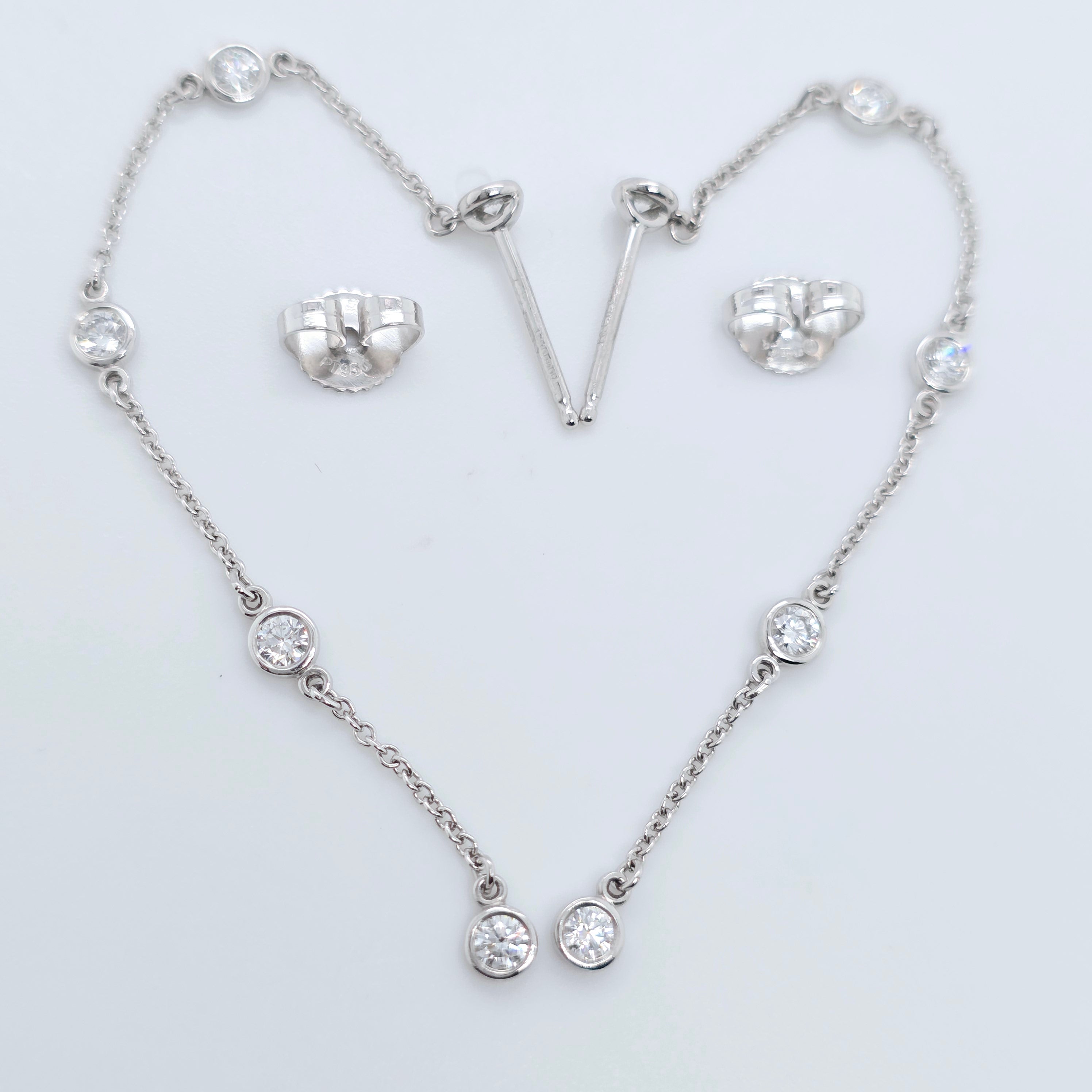 Tiffany & Co. Elsa Peretti Diamond By The Yard Drop Earrings