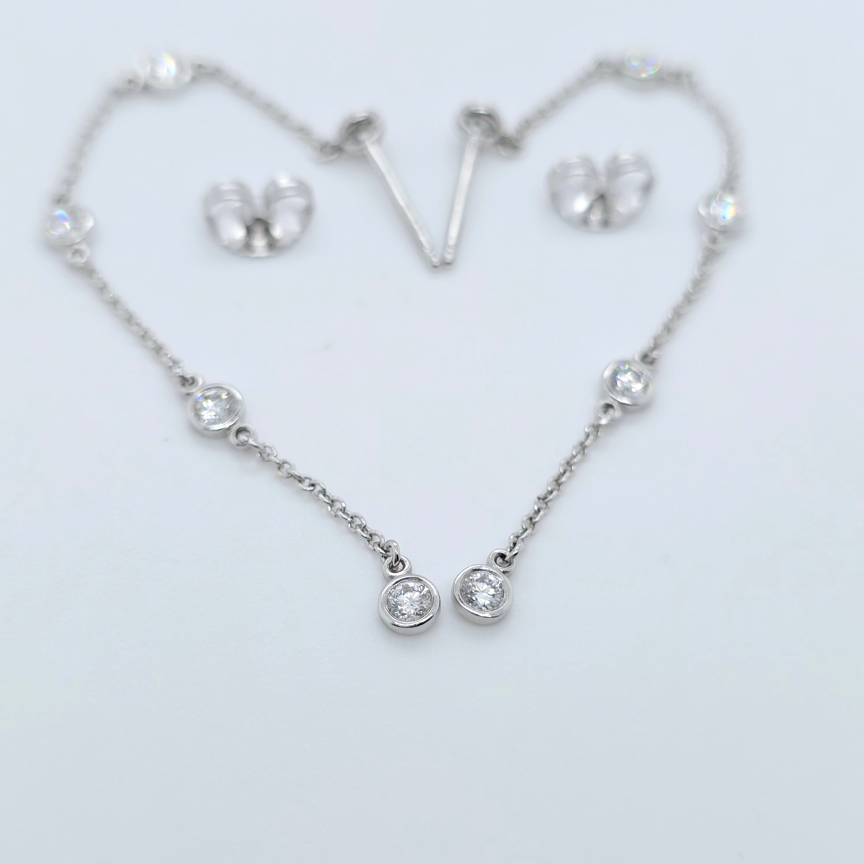 Tiffany & Co. Elsa Peretti Diamond By The Yard Drop Earrings