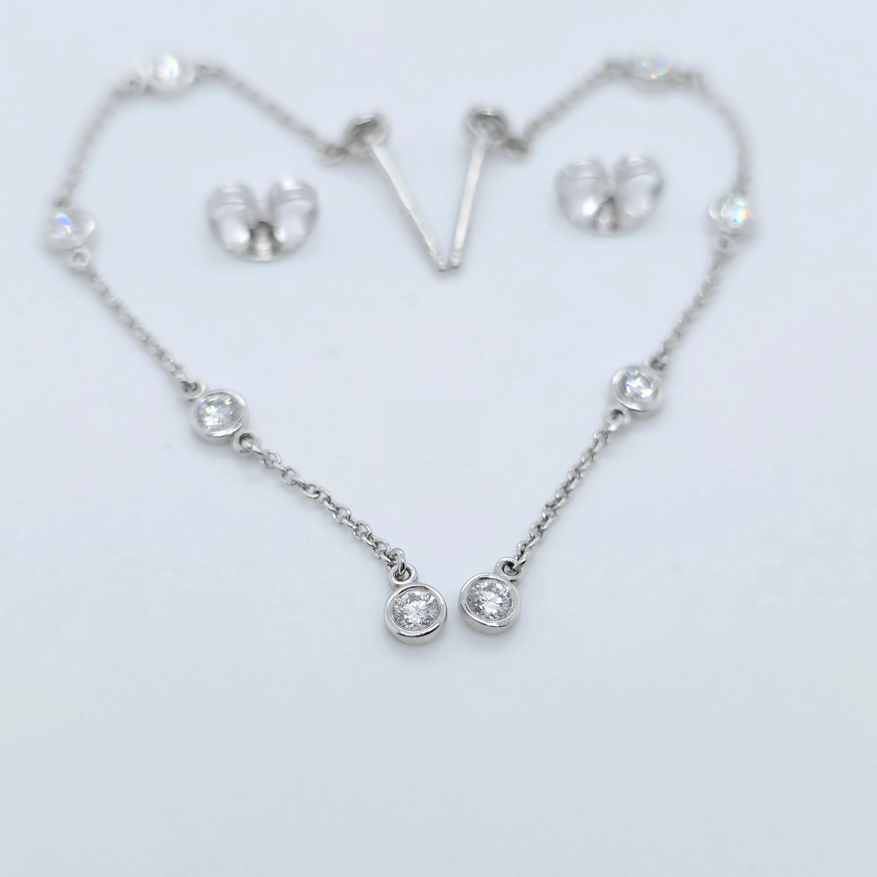 Tiffany & Co. Elsa Peretti Diamond By The Yard Drop Earrings Chloe's Jewellers