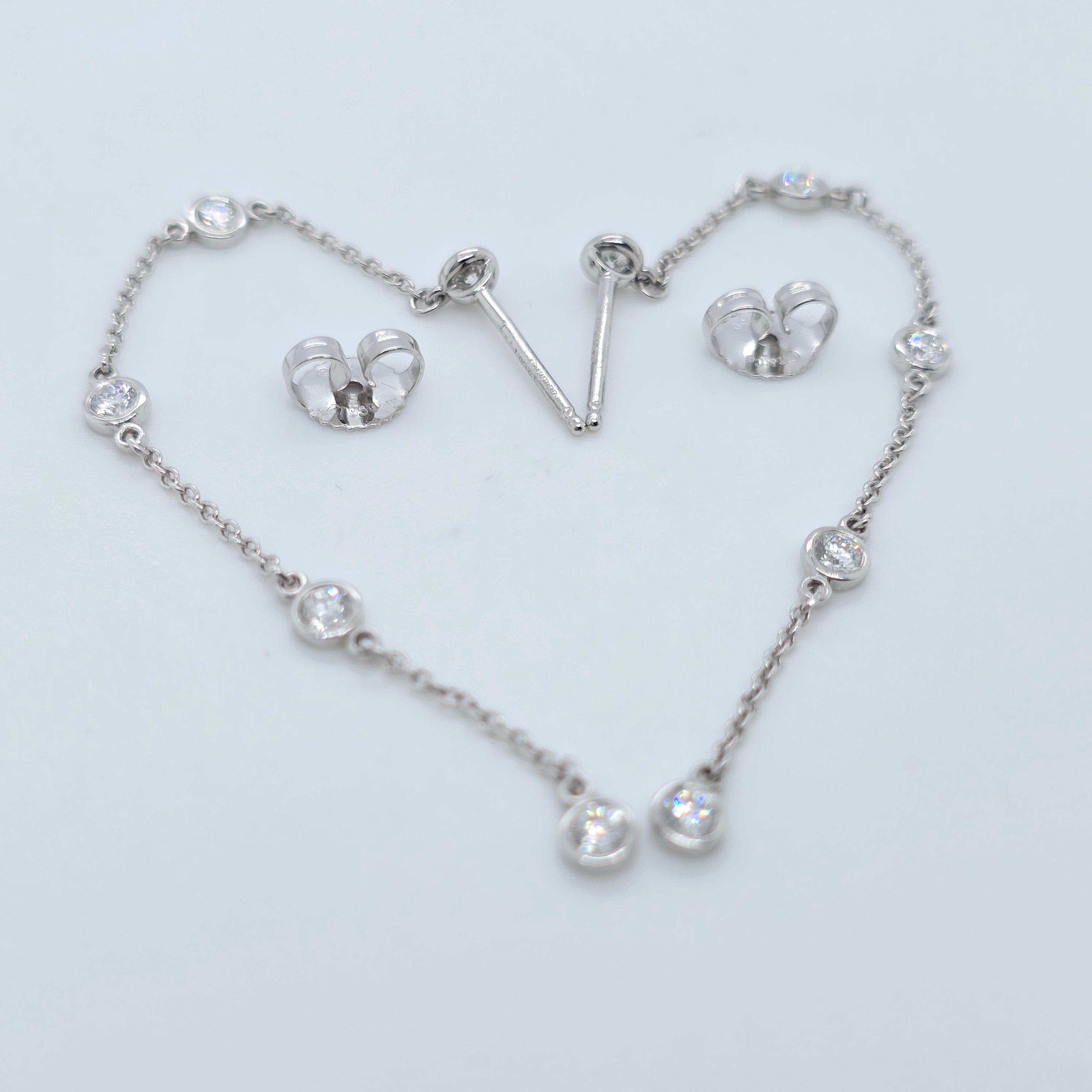 Tiffany & Co. Elsa Peretti Diamond By The Yard Drop Earrings