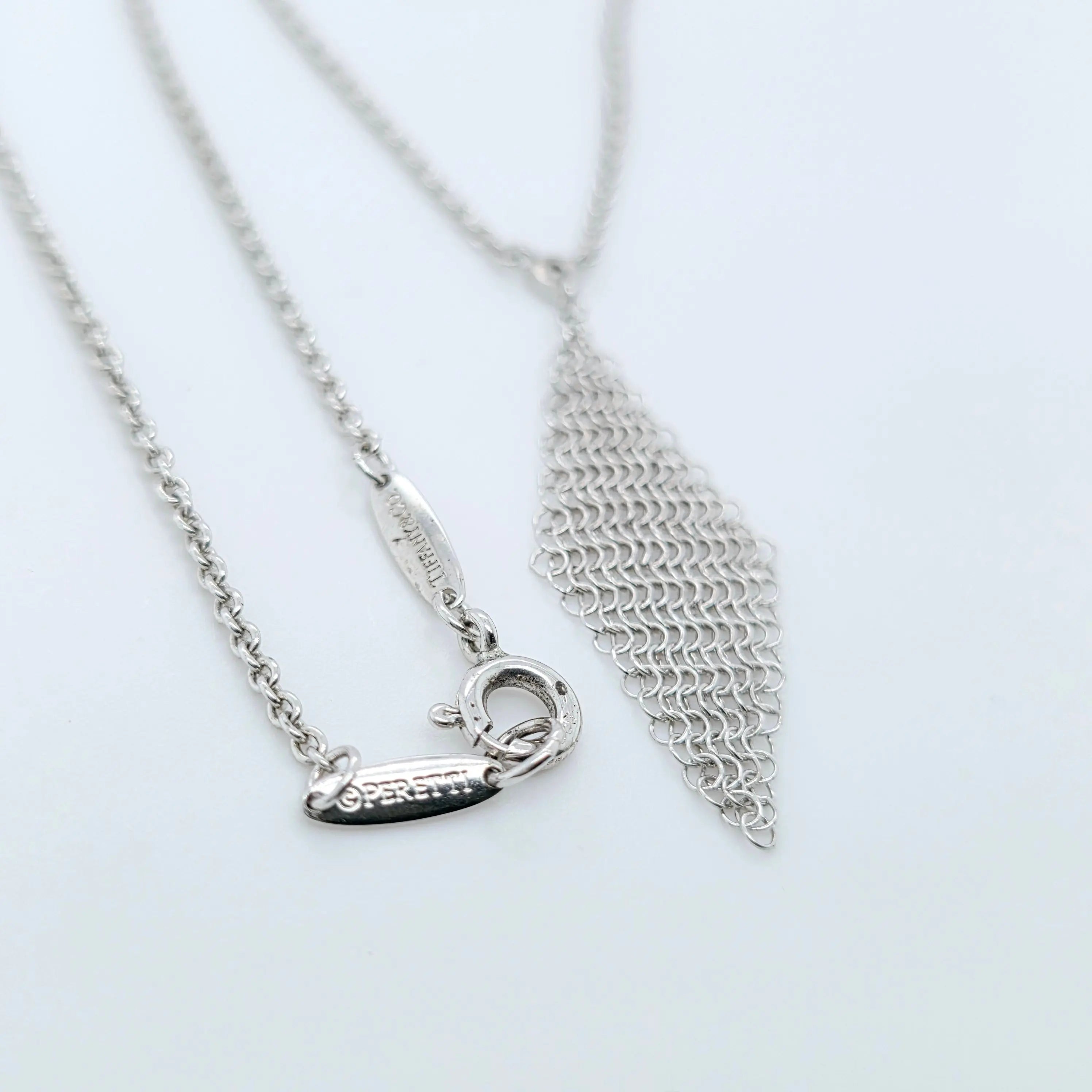 Tiffany Elsa Peretti Mesh Pendant in Sterling Silver Chloe's Jewellers