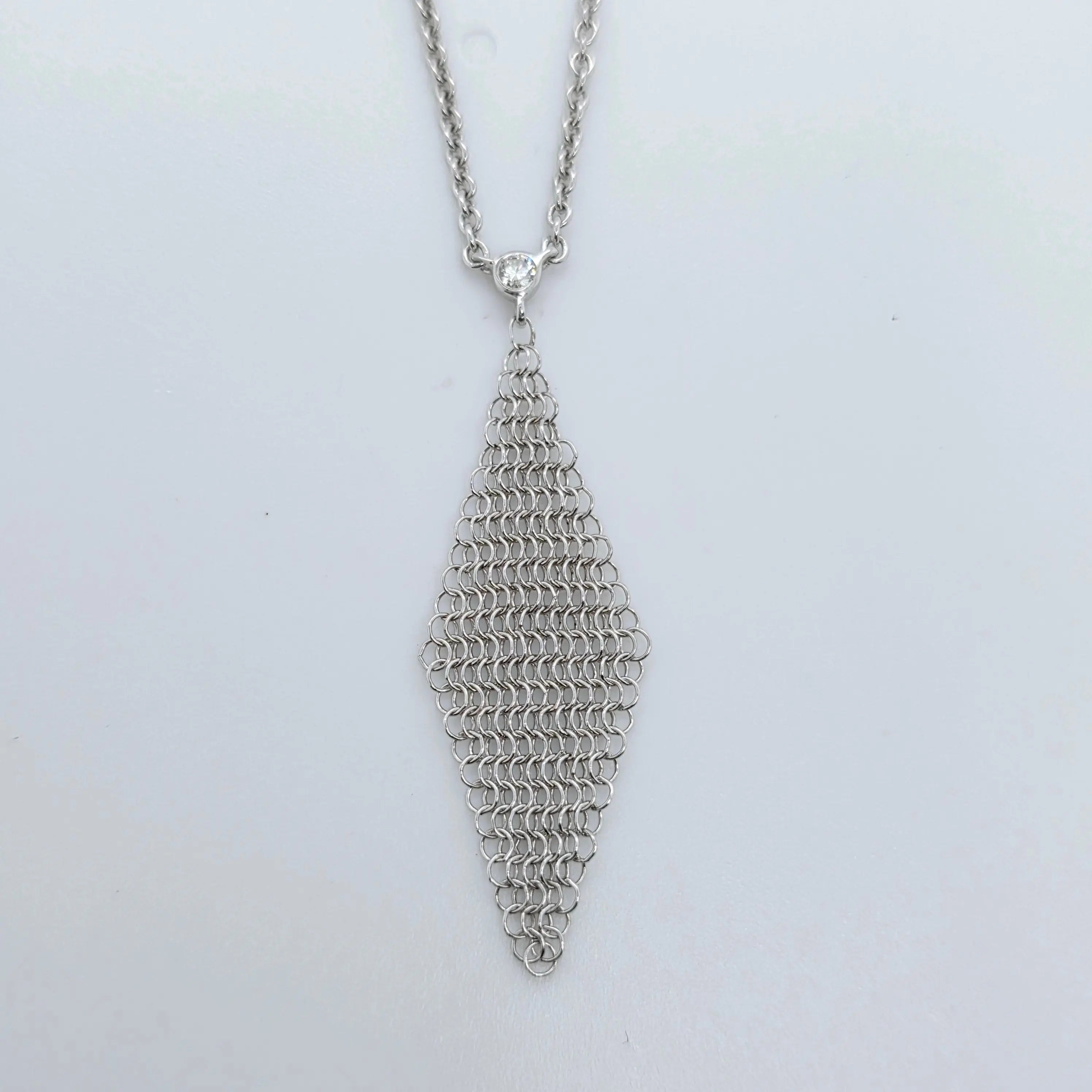 Tiffany Elsa Peretti Mesh Pendant in Sterling Silver Chloe's Jewellers