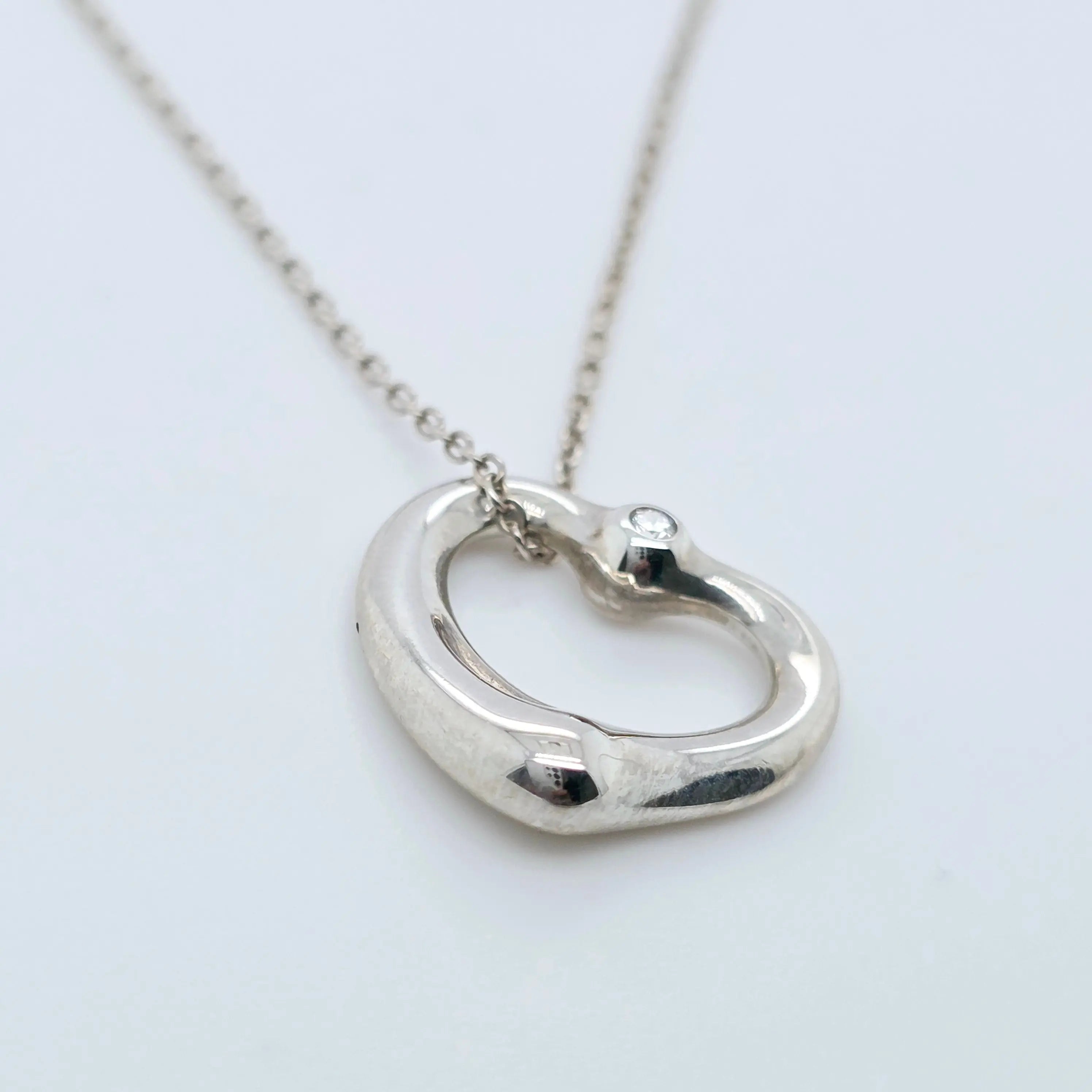 Tiffany & Co. Elsa Peretti Open Heart Pendant with Diamonds Chloe's Jewellers