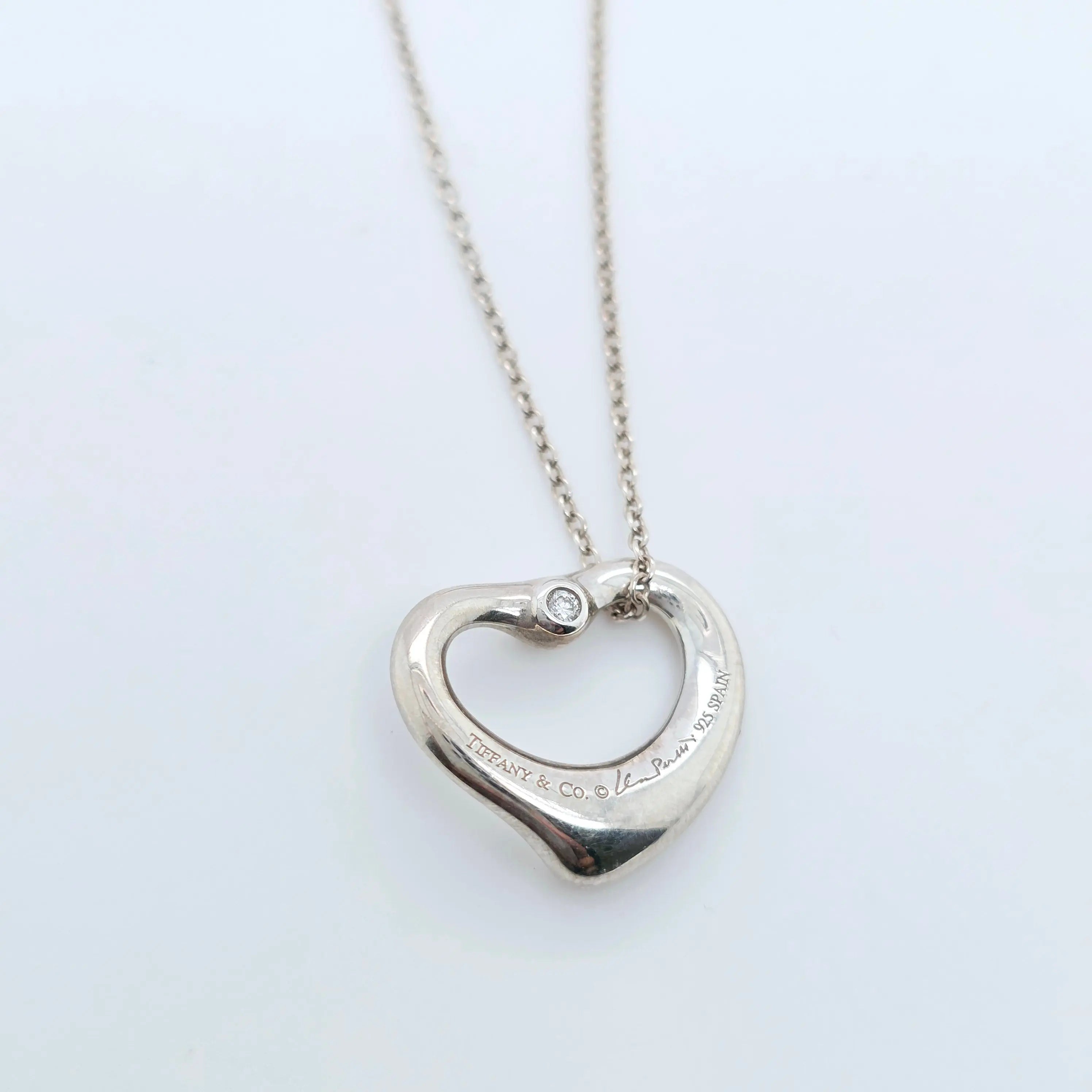 Tiffany & Co. Elsa Peretti Open Heart Pendant with Diamonds Chloe's Jewellers