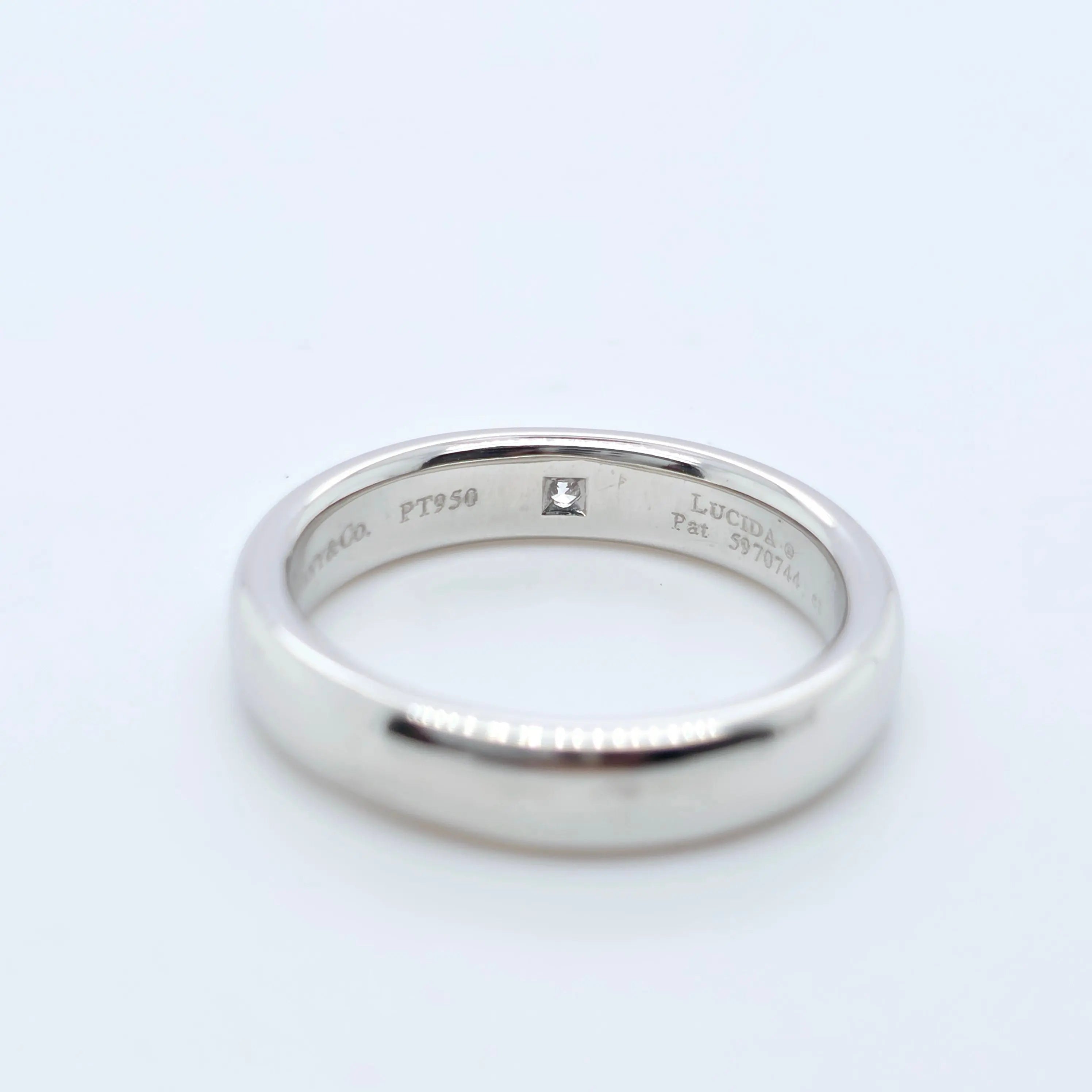 Tiffany & Co Lucida Diamond Band, Platinum , Size 50 Chloe's Jewellers