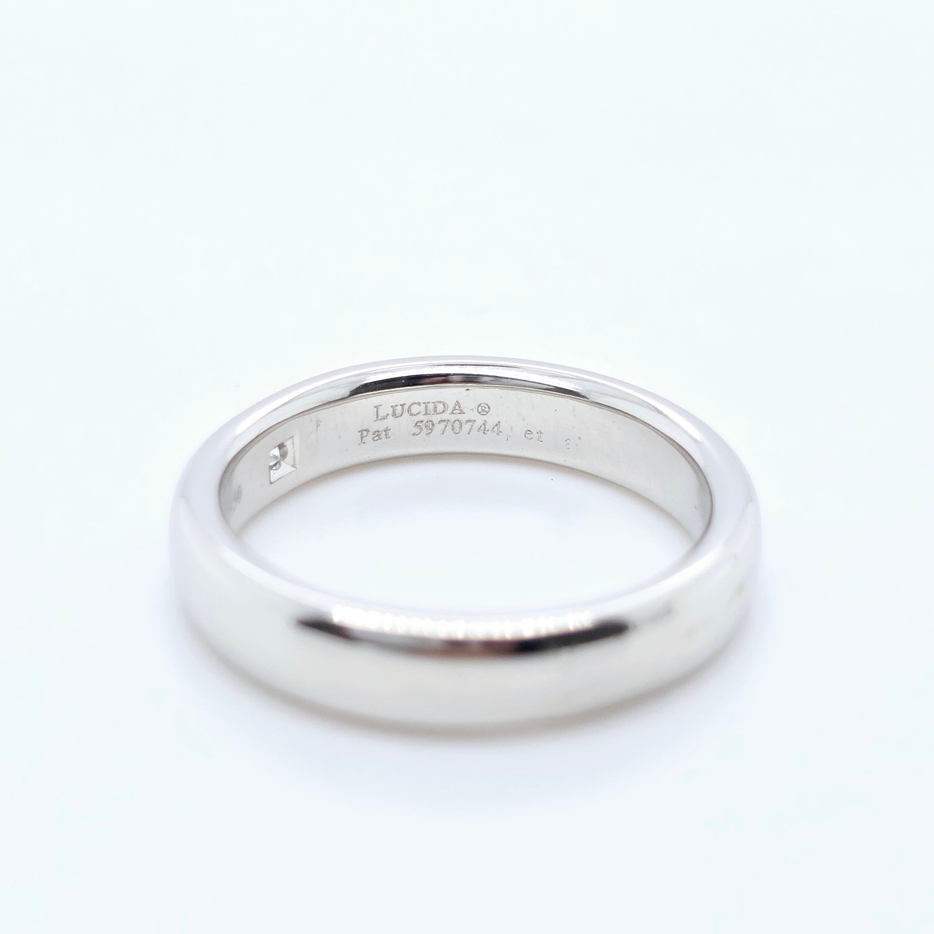 Tiffany & Co Luicida Diamond Band, Platinum , Size 50