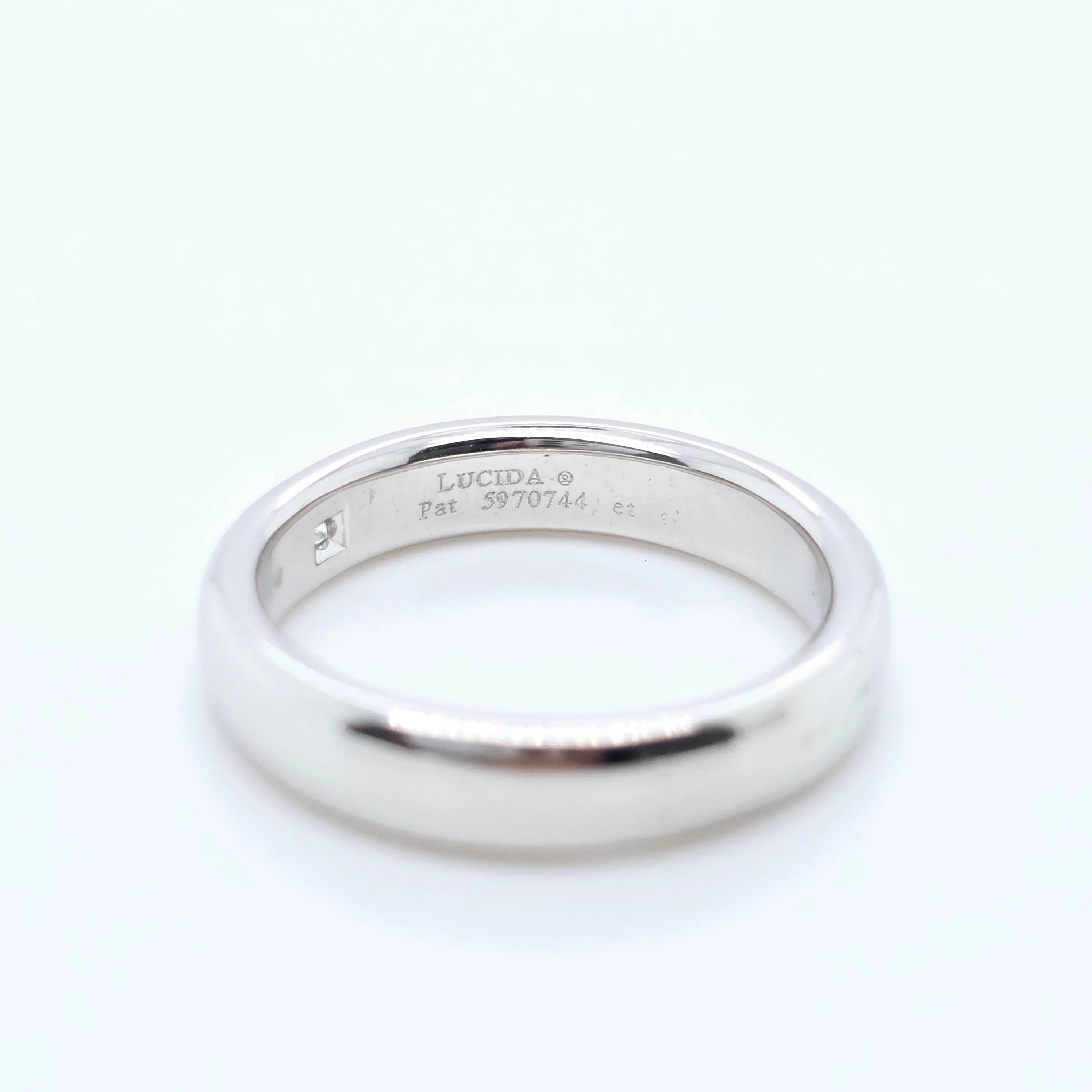 Tiffany & Co Lucida Diamond Band, Platinum , Size 50 Chloe's Jewellers