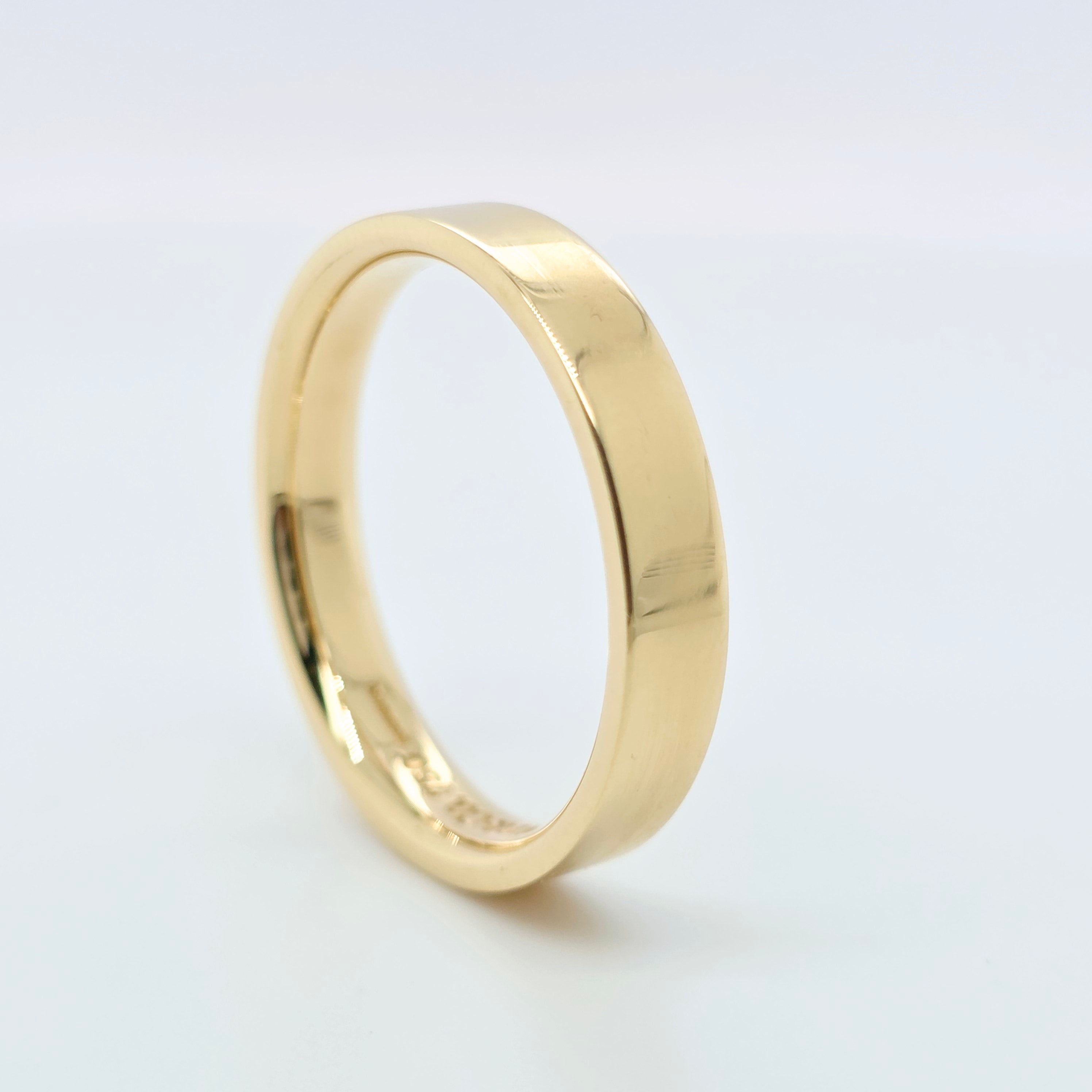 Tiffany & Co. Wedding Band, 18ct Yellow Gold, 4mm Width, Flat Band, Size R Chloe's Jewellers