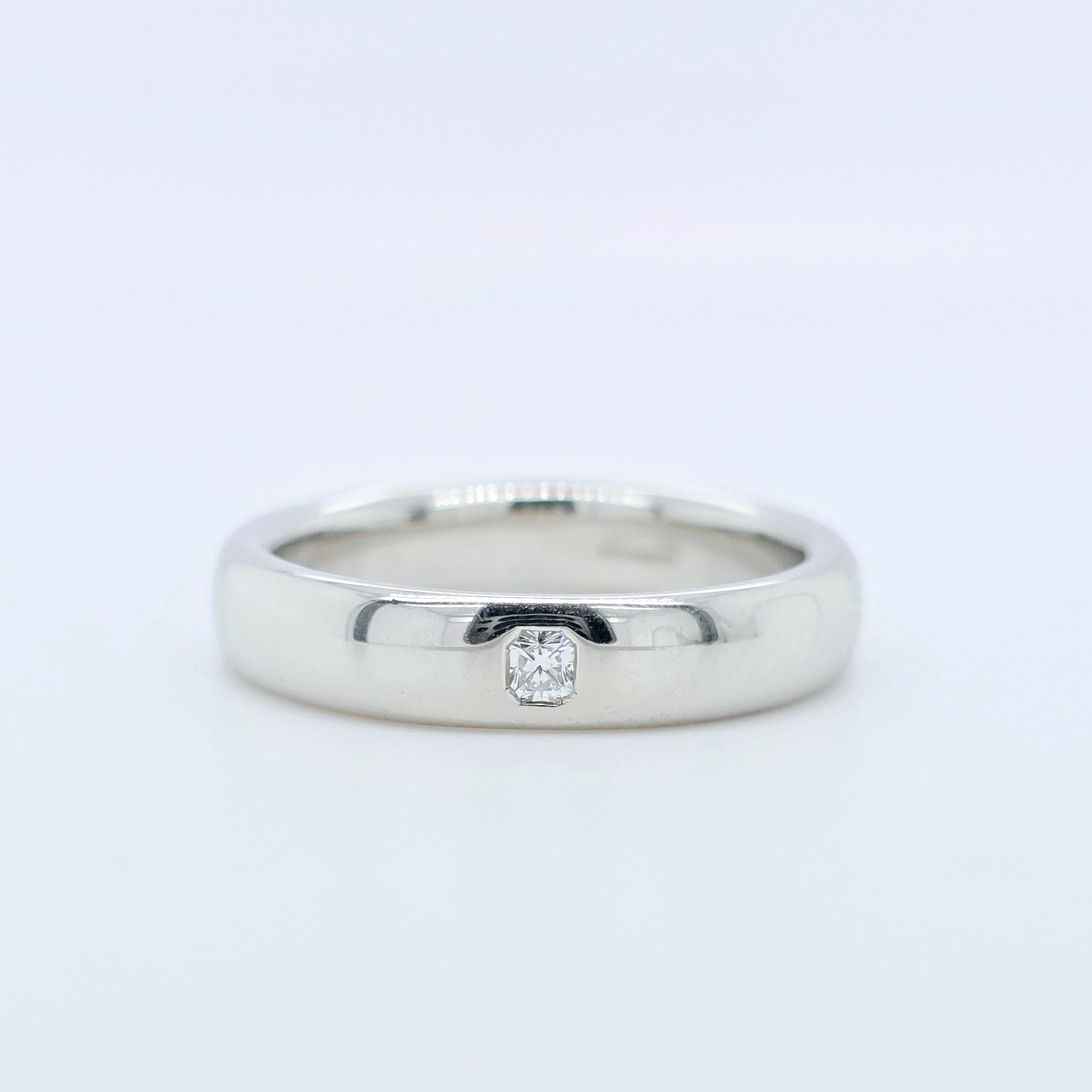 Tiffany & Co Lucida Diamond Band, Platinum , Size 50 Chloe's Jewellers