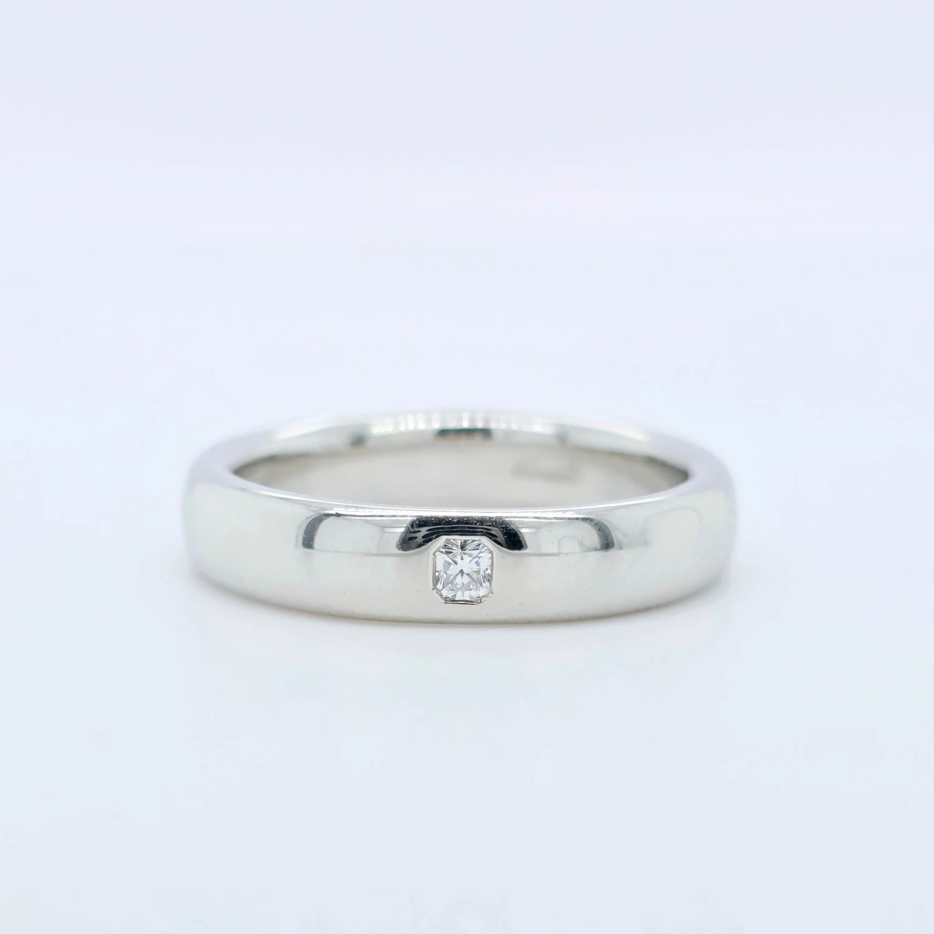 Tiffany & Co Lucida Diamond Band, Platinum , Size 50 Chloe's Jewellers