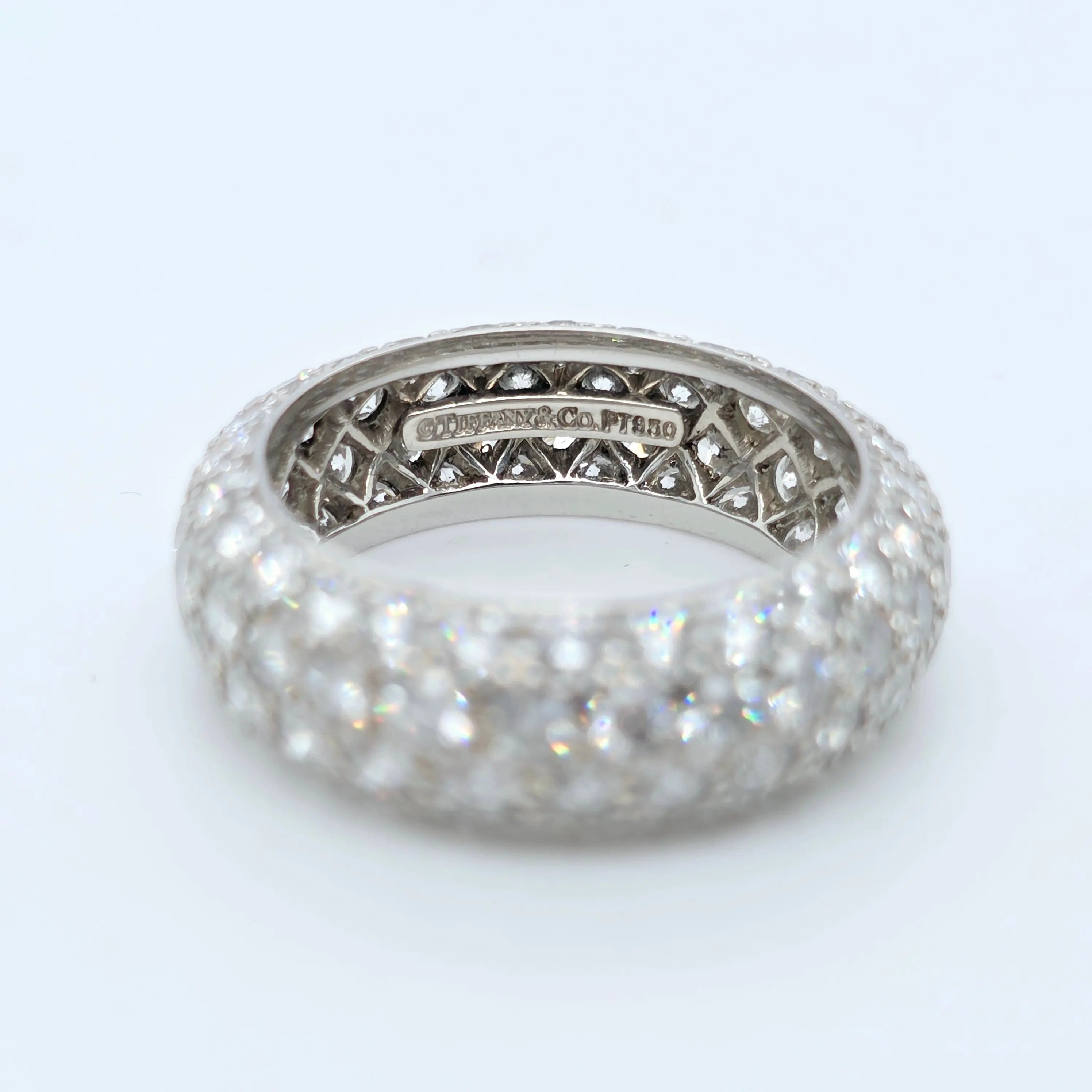 Tiffany & Co. Etoile 4 Row Diamond Platinum Band Chloe's Jewellers